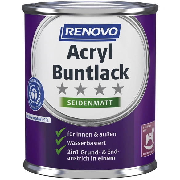 RENOVO Acryl Buntlack altweiß RAL 0096 seidenmatt 375ml hagebau de