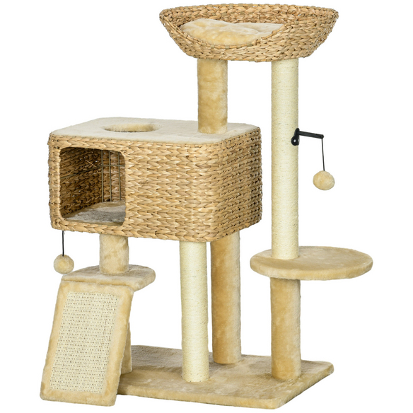kratzbaum cats flower Flower Cat Tower – Plush Base, Sisal Scratching Post, Sturdy Weighted  Design for Play & Relaxation main image 1