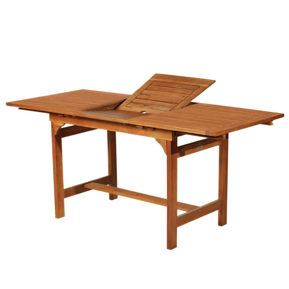 Outsunny Ausziehtisch, BxHxT 160 x 72 x 70 cm, teak, Gestell aus