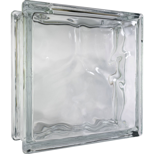 Basic Glasbaustein Tangerine Klar 19x19x8cm - 6 Stück Set Für Trennwände Und Duschabtrennungen