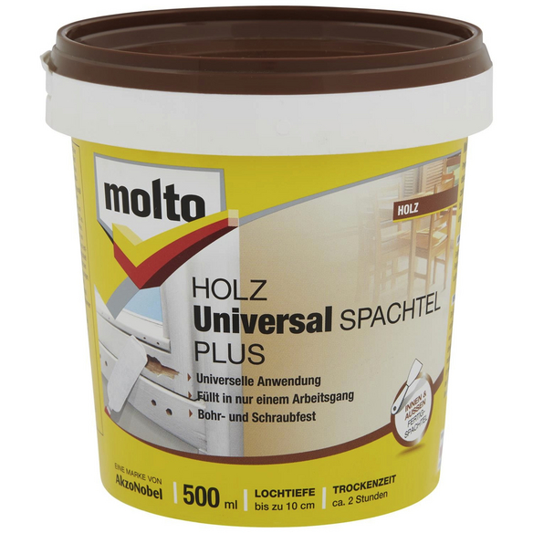 MOLTO Holzspachtel, weiß, 0,5 l hagebau.de