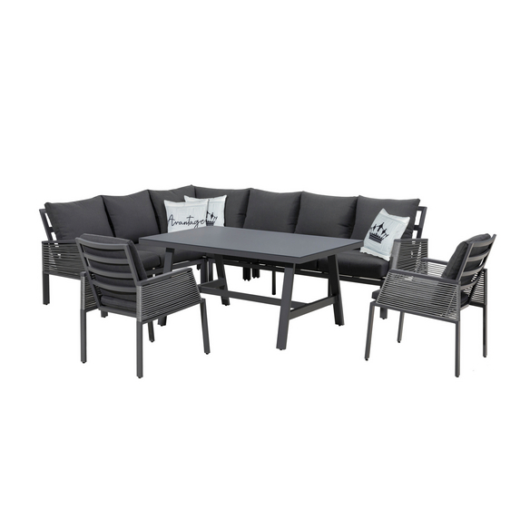 CASAYA Eckloungeset »Catagena«, 8 Sitzplätze, anthrazit hagebau.de