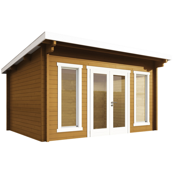 WOLFF FINNHAUS Gartenhaus »Trondheim 44-C XL «, BxT: 430 X 480 Cm ...