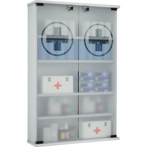 Medizinschrank Aufkleber 12x10 Cm - Vinylschnitt Aufkleber Für Apotheke & Bad