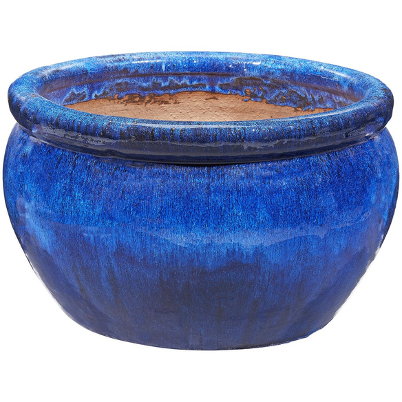 SILEX Pflanzkübel »Rondo«, Höhe 35 cm, blau, Keramik hagebau.de
