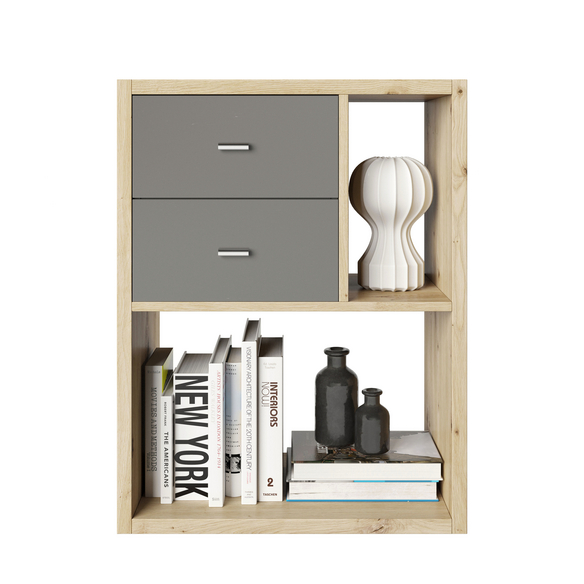 Phoenix Group Fortuna Regal – Raumteiler In Artisan Eiche, 3 Fach Asymmetrisch