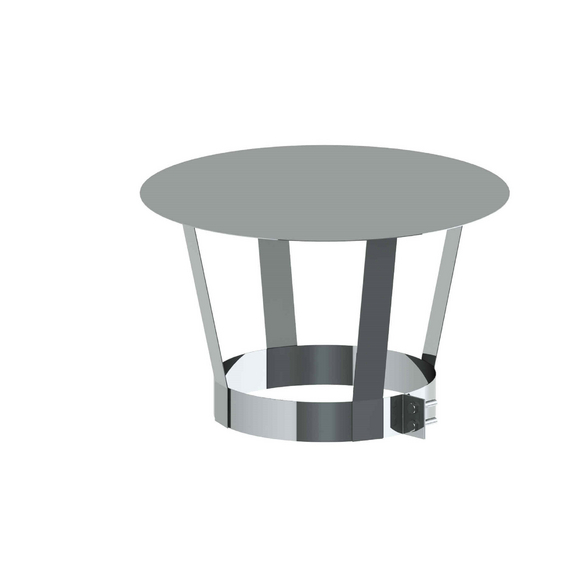 Kaminhaube Edelstahl 27cm - Regenschutz Für Schornstein & Holzofen, Einfach Zu Installieren