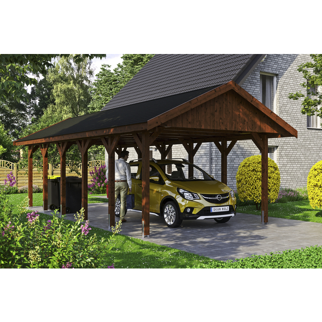 Germany product data sample: Carport »Wallgau«, BxT: 430 x 900 cm, Firsthöhe: 326 cm, lasiert