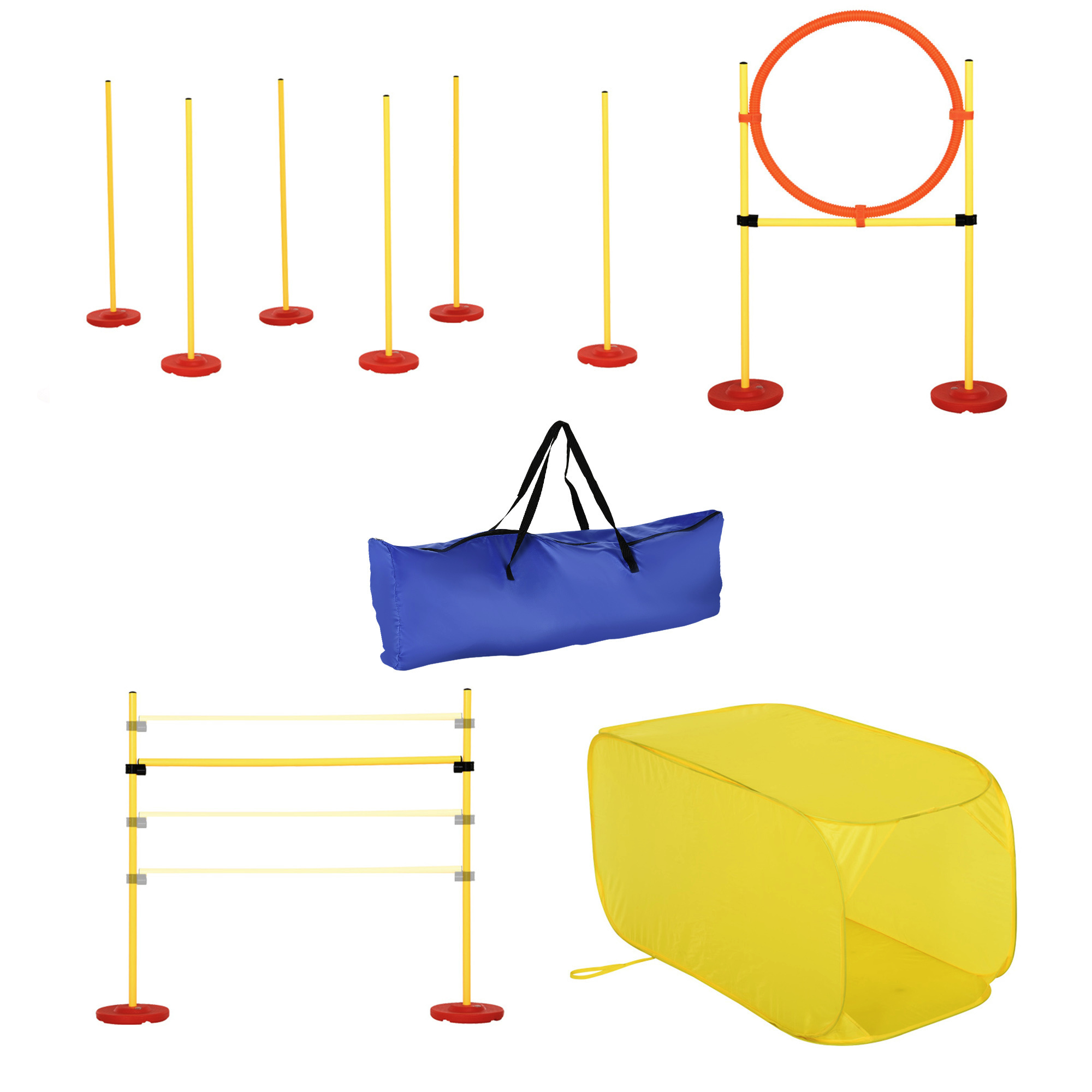 PawHut Hunde Agility Steg - 335x55x60 Cm Outdoor Trainingsgerät Mit Rutschfester Oberfläche