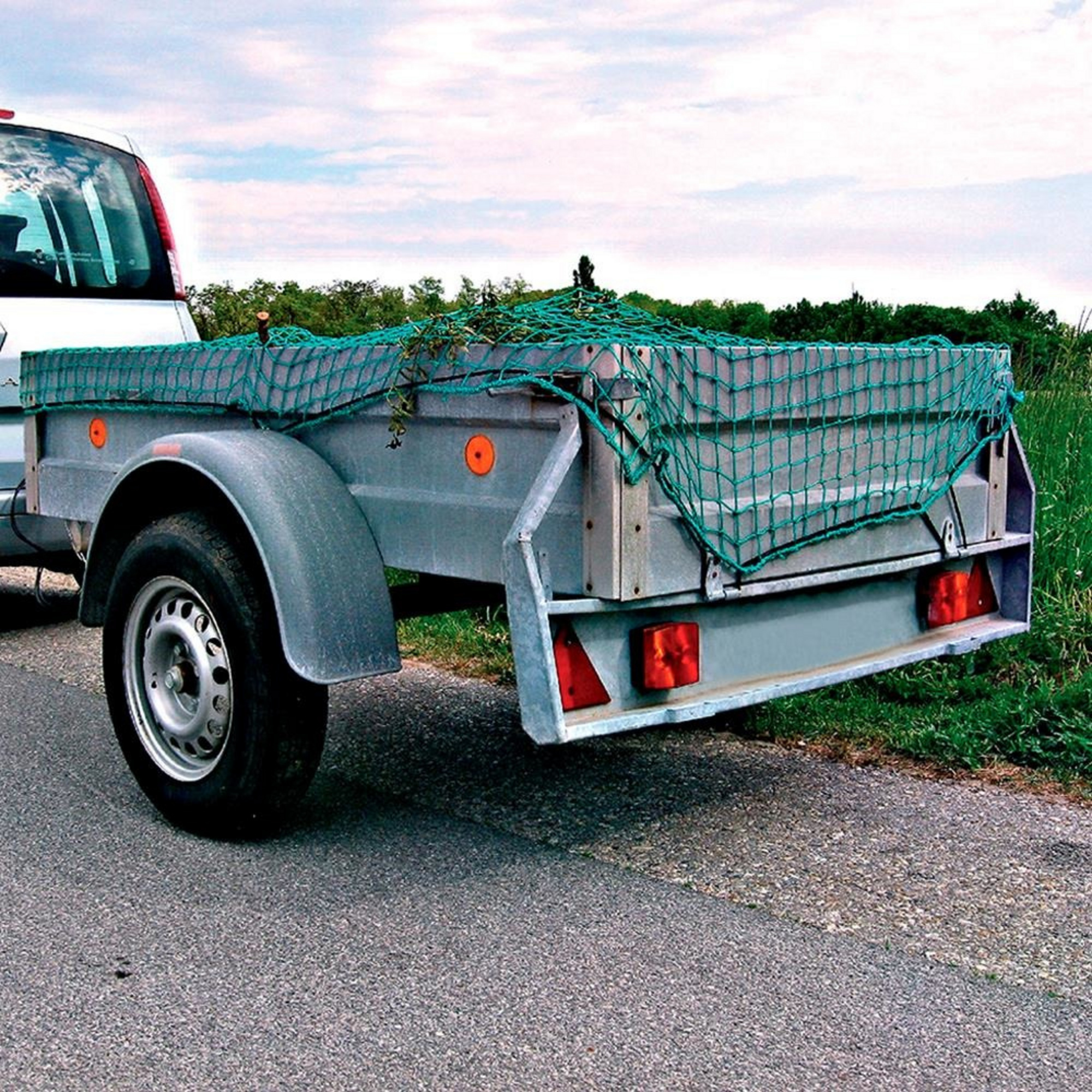 Lescars Gepäcknetz Für Anhänger - 150x270 Cm Mit Gummiseil
