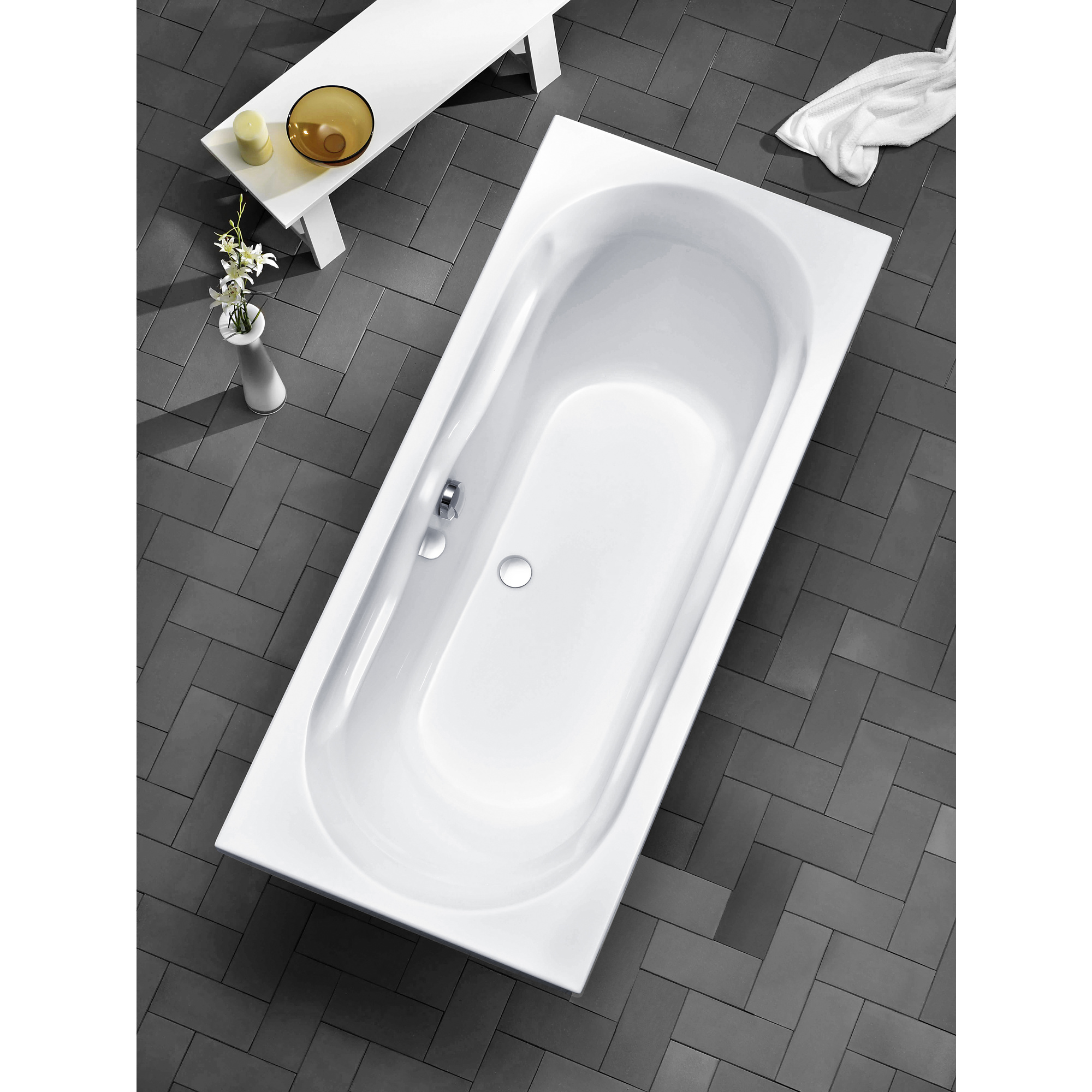 OTTOFOND Badewanne »Madera«, BxHxL: 80 x 42 x 180 cm, Körperform