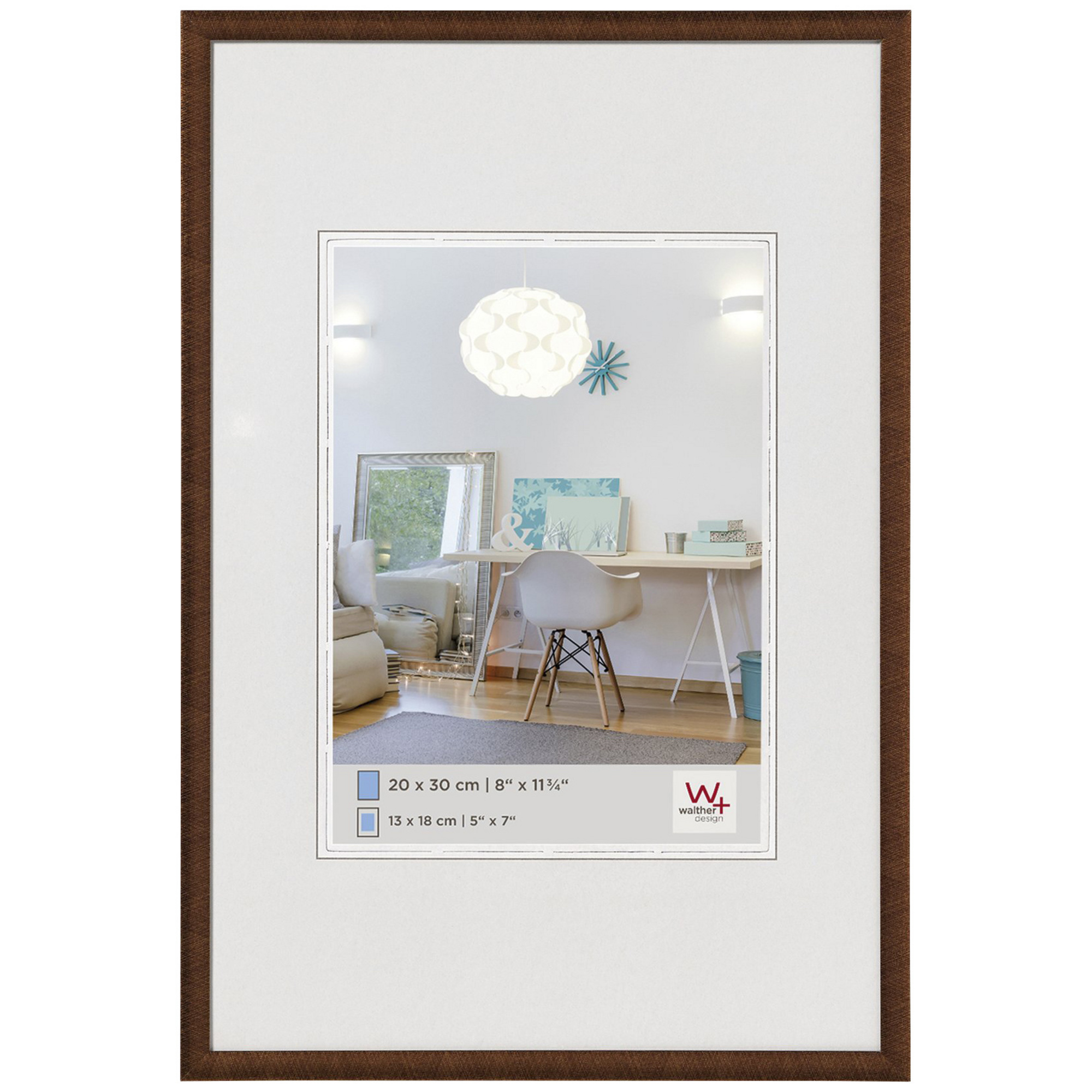 Walter Design Bilderrahmen NEW LIFESTYLE BxL 30 7 X 40 8 Cm Braun 