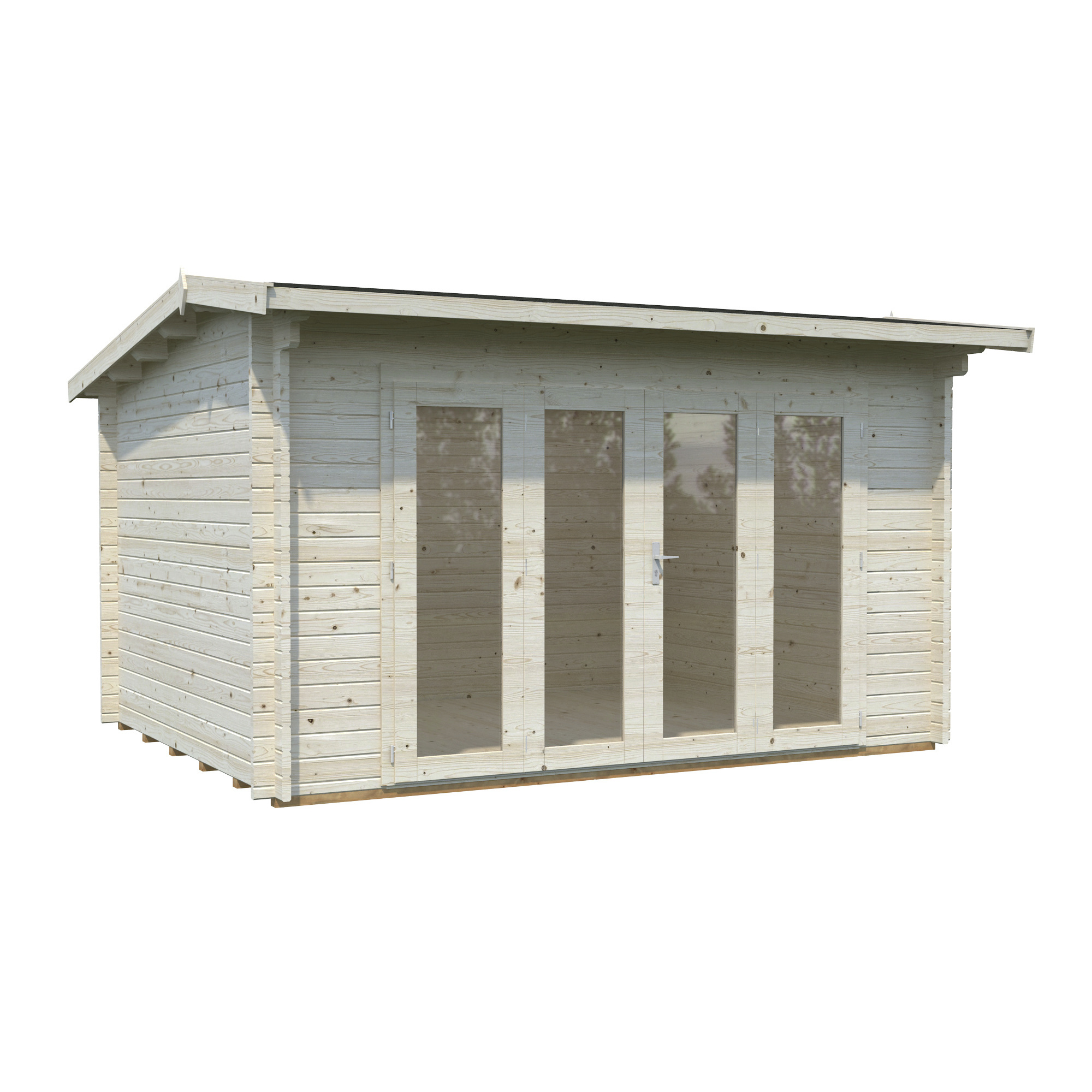 PALMAKO Blockbohlenhaus »Ines«, BxT 390 x 300 cm (Außenmaße