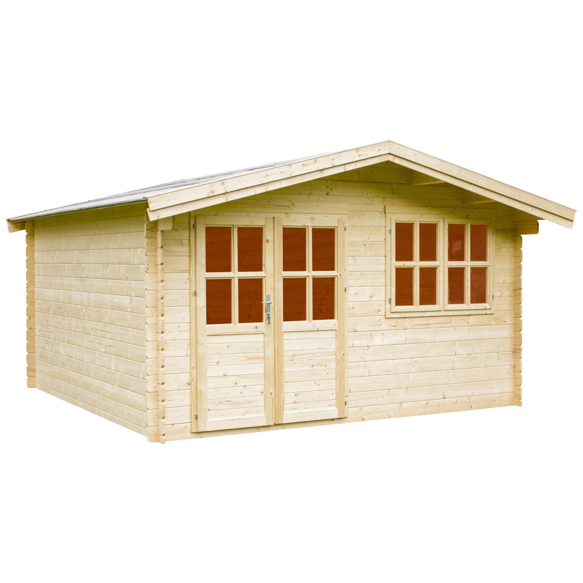 Mr. GARDENER Blockbohlenhaus »Isar«, BxT: 424 x 443 cm (Aufstellmaße ...