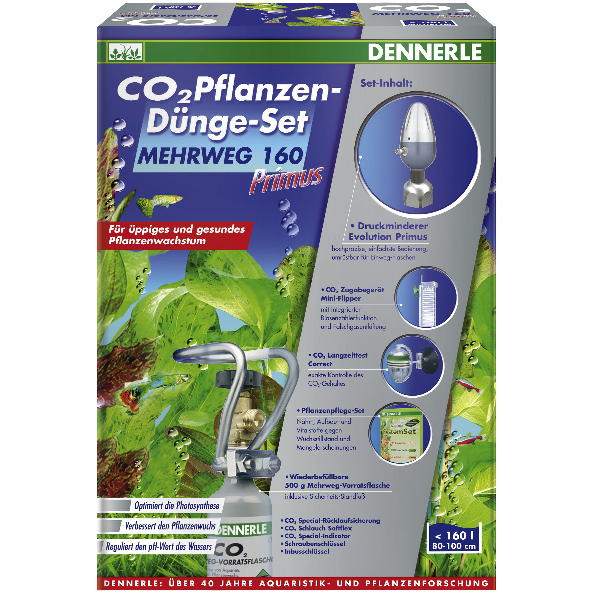 DENNERLE CO2PflanzenDüngerSet, 500 g, für grünerer, kräftigere