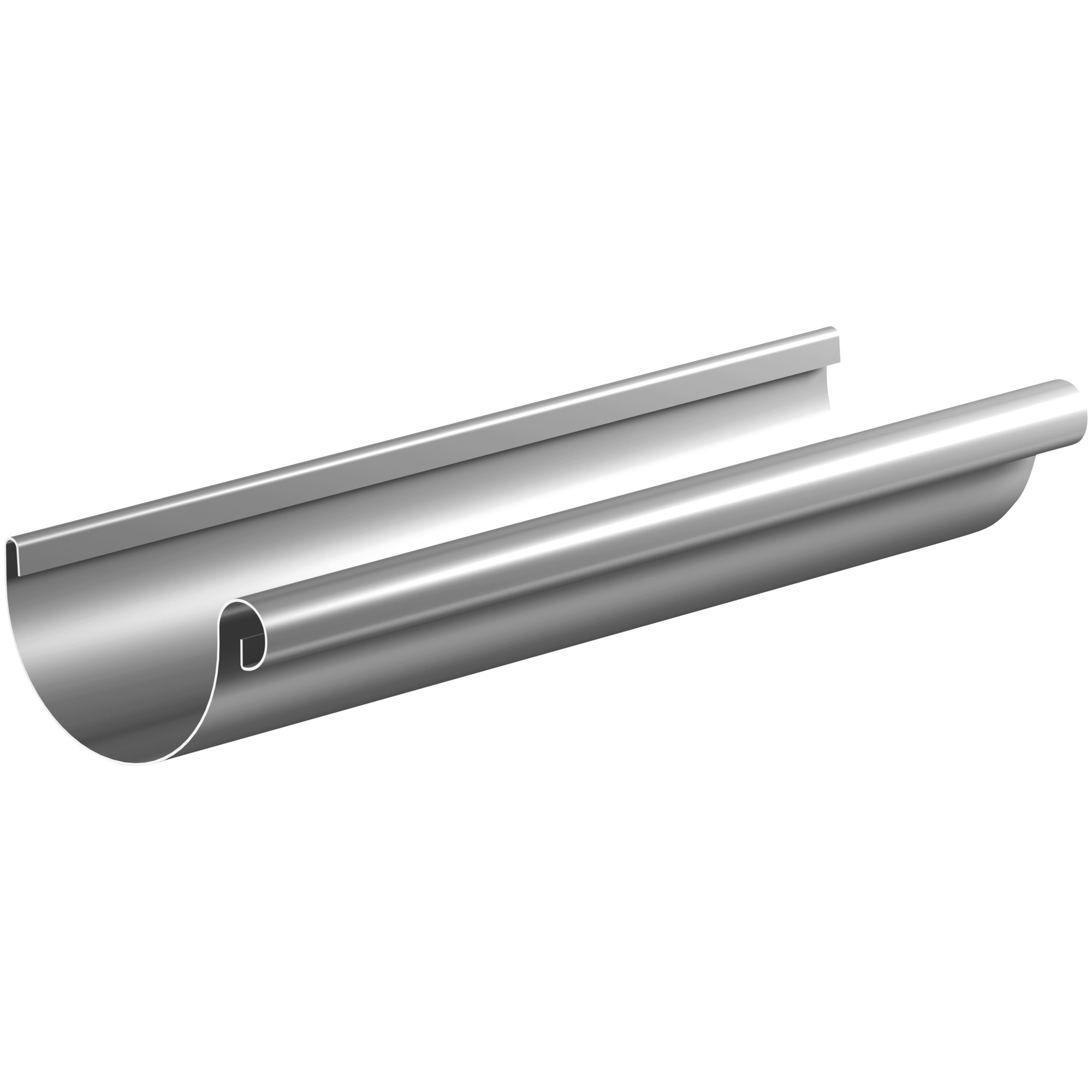 SAREI Dachrinne, Nennweite 125 mm, Länge 200cm, halbrund, Aluminium