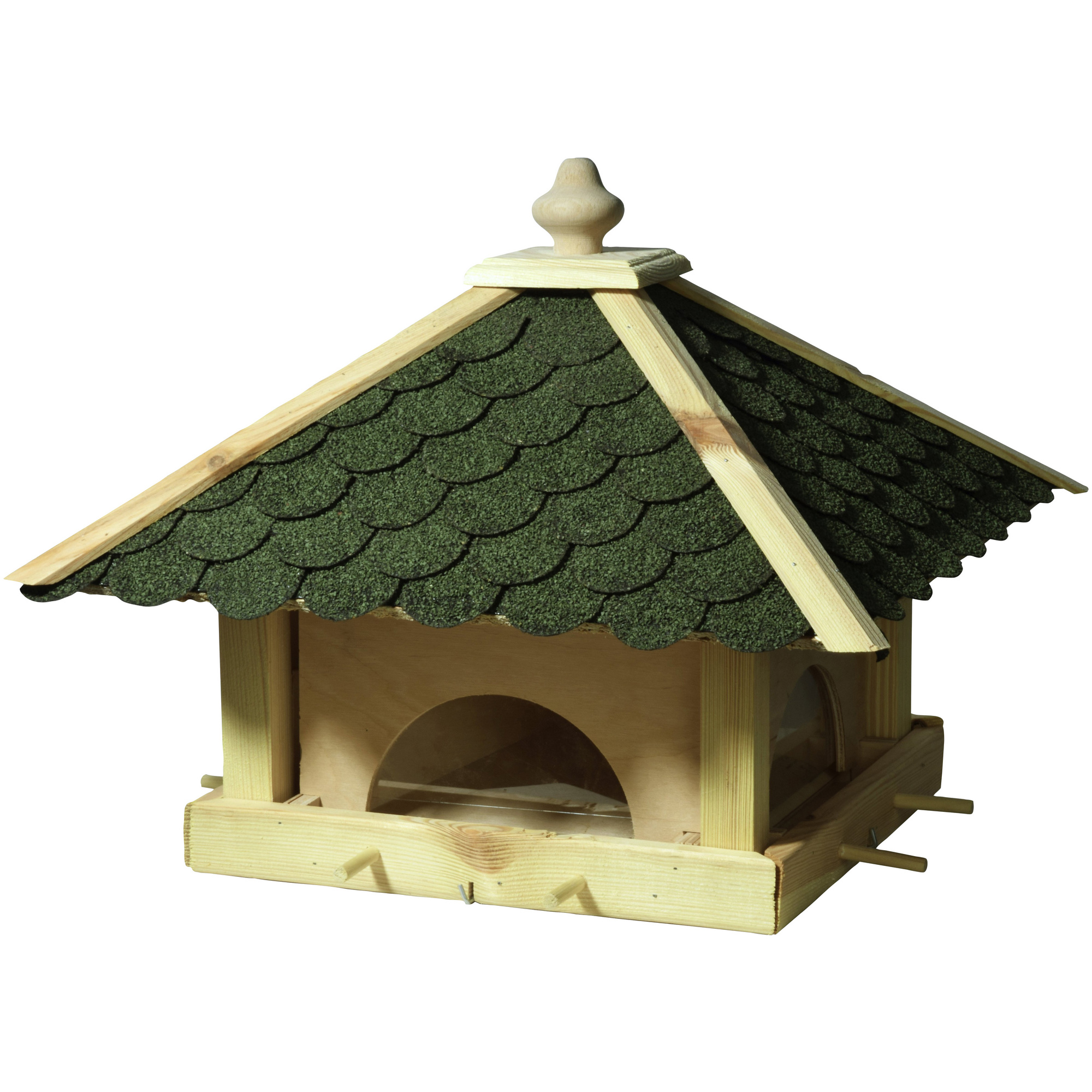 Caillard PFCMANAT Futterhaus – Aus Holz & Plexiglas, Für Garten Oder Balkon, Zum Aufstellen Oder Aufhängen