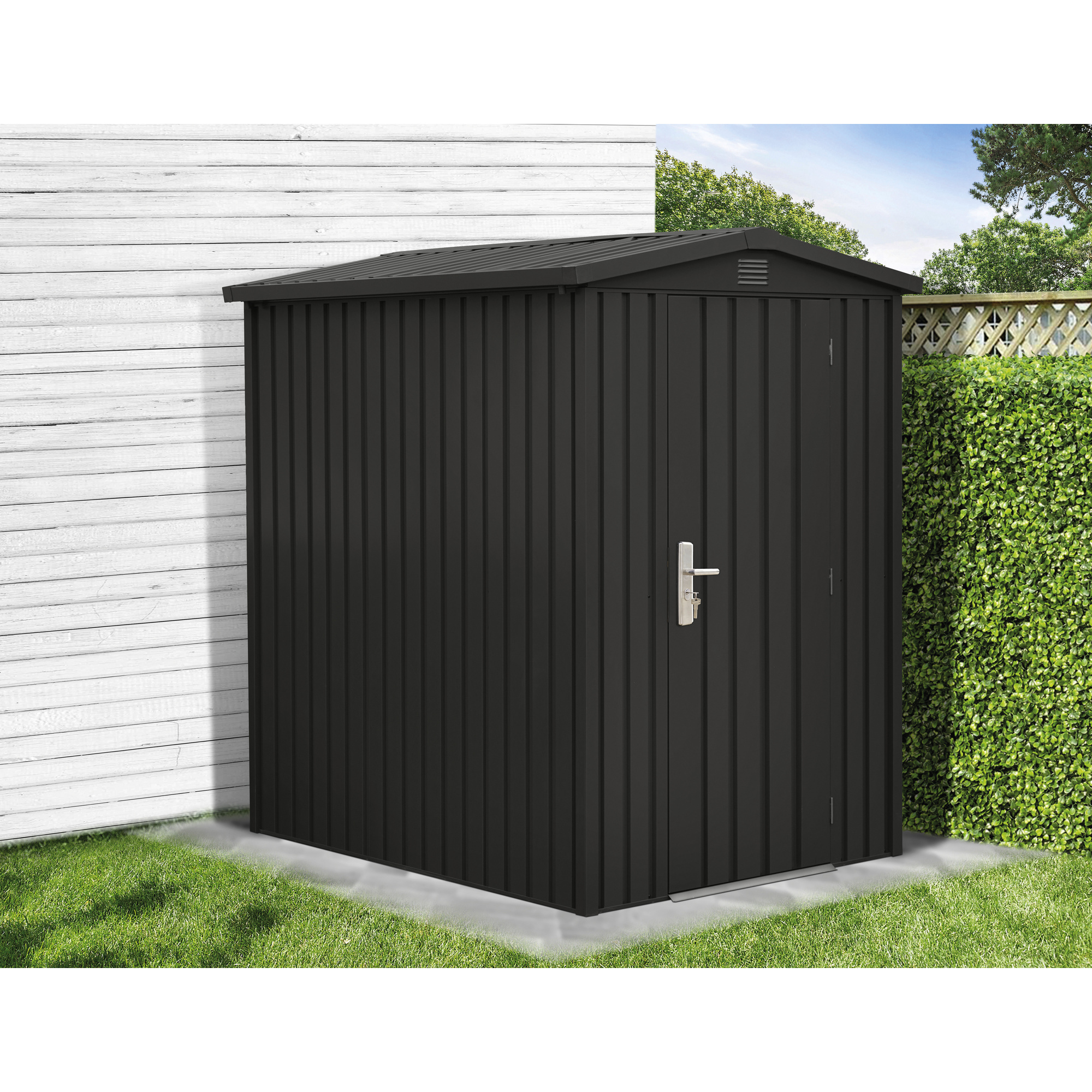 Mr. GARDENER Gerätehaus, Stahl, Satteldach, 2.27m² hagebau.de