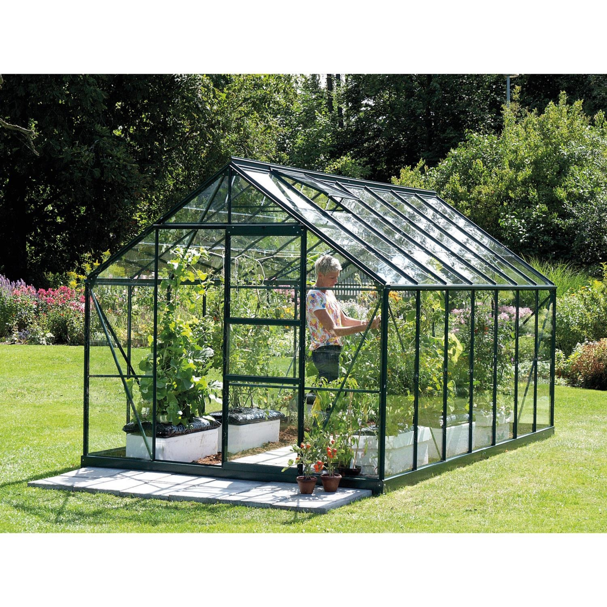 VITAVIA Gewächshaus »Merkur«, 11,5 m², Aluminium/ESG Glas, winterfest
