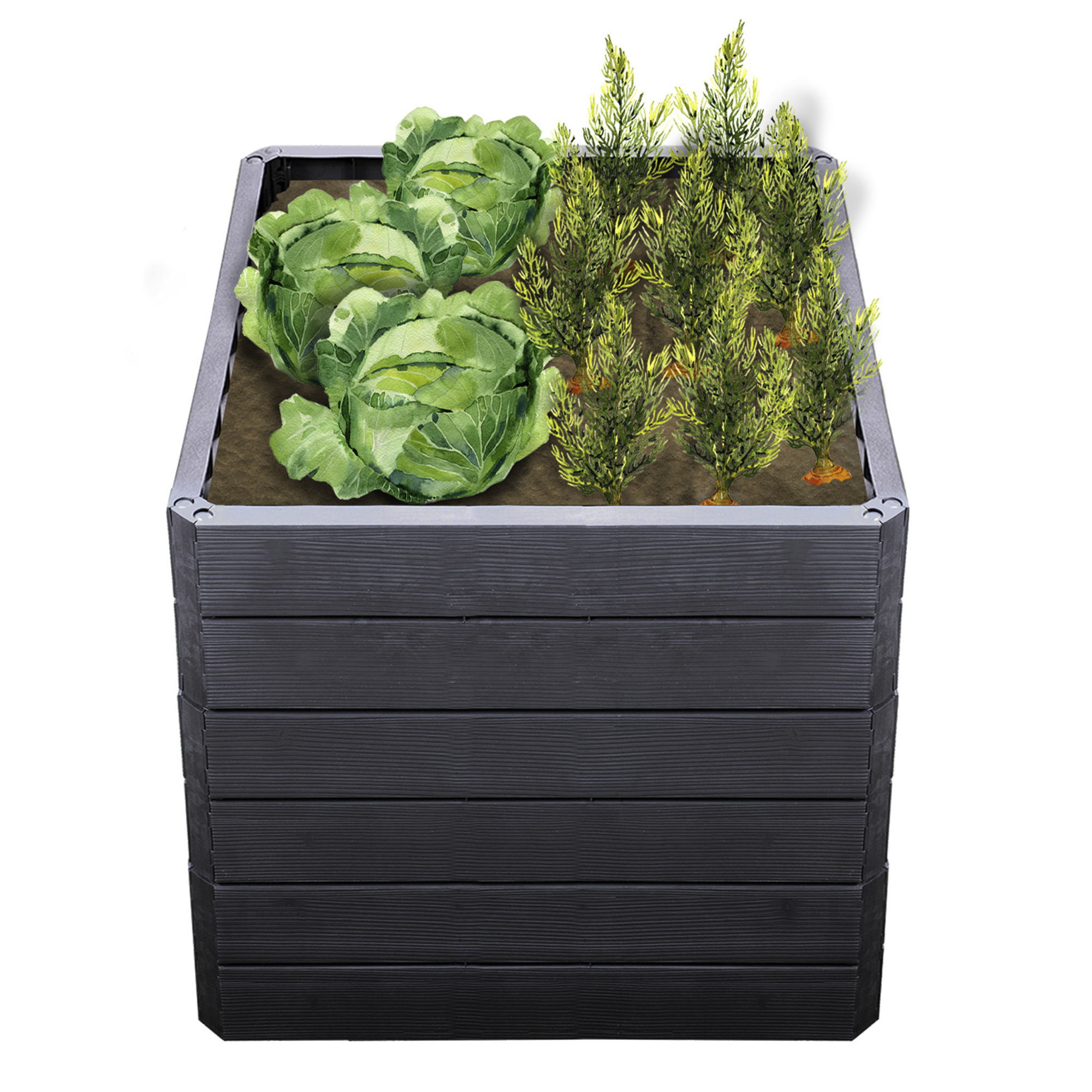 GARANTIA Hochbeet »Ergo Quadro M 75«, Wood, inkl. FLORA hagebau.de