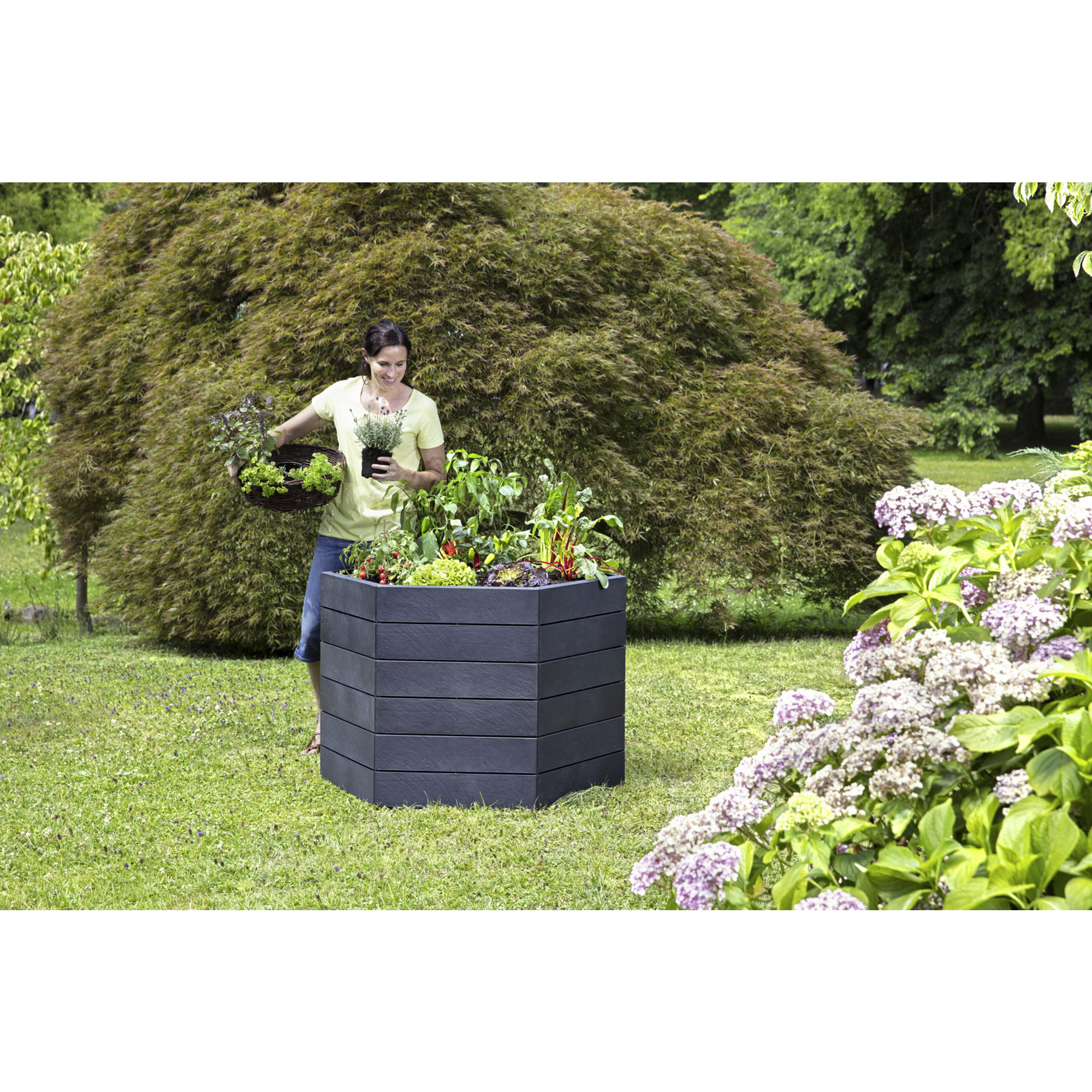 GARANTIA Hochbeet »Ergo XL 75«, Stone, inkl. FLORA hagebau.de