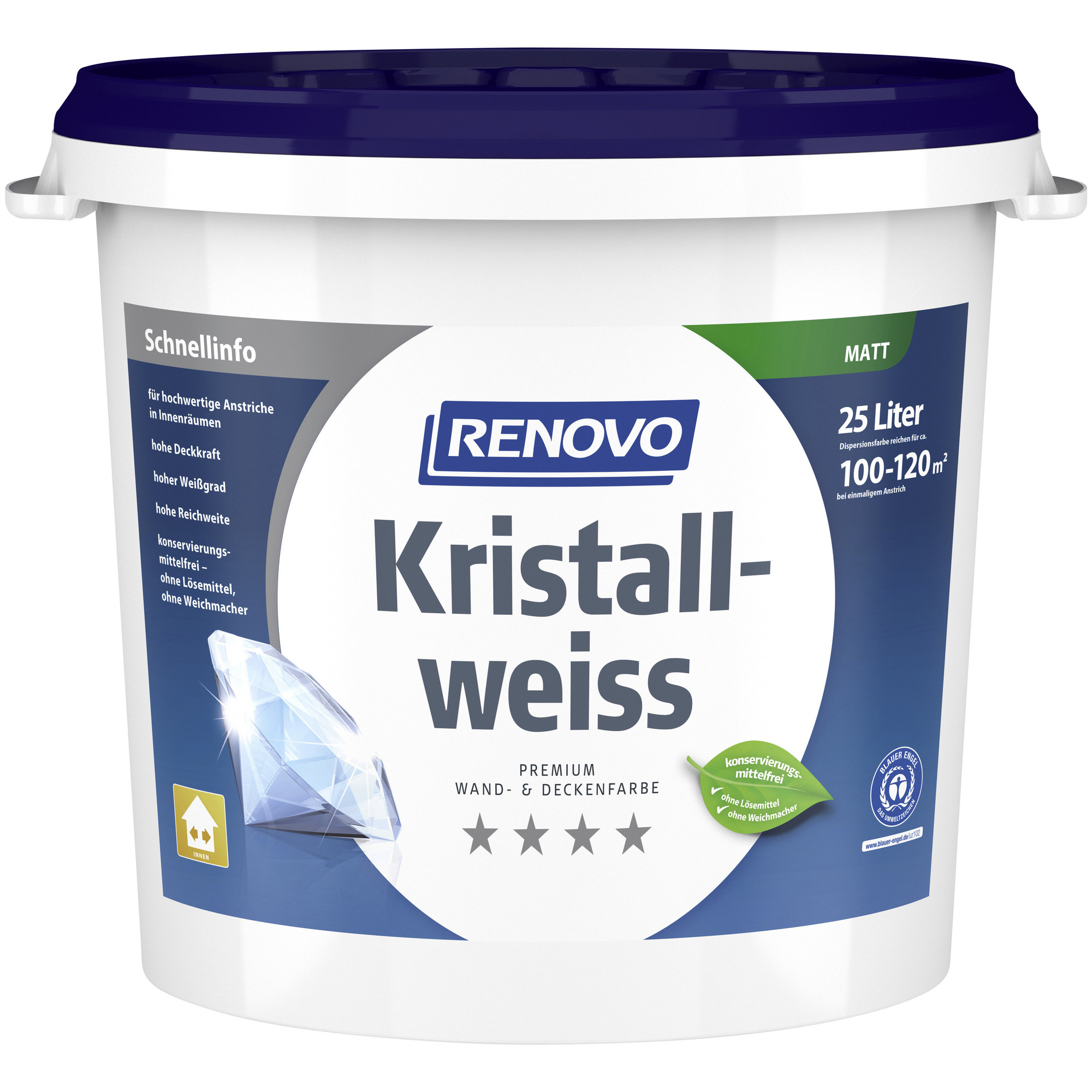 RENOVO Innenfarbe, 25 l, weiß, matt - hagebau.de