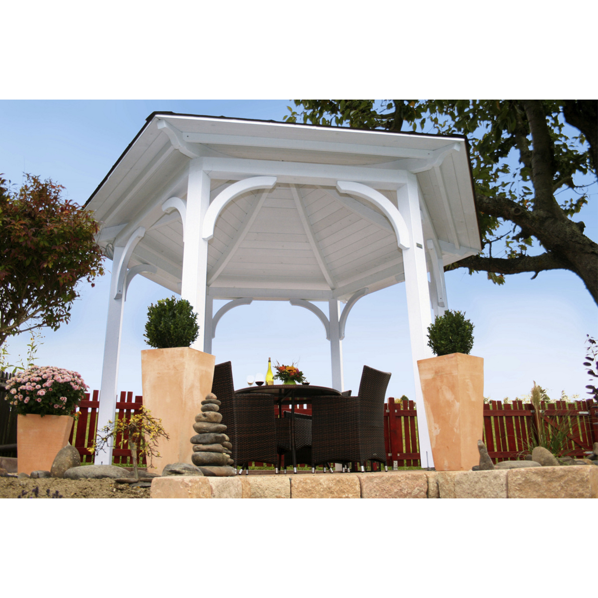 SKANHOLZ Pavillon »Versailles«, Zeltdach, sechseckig, BxHxT 418 x 332