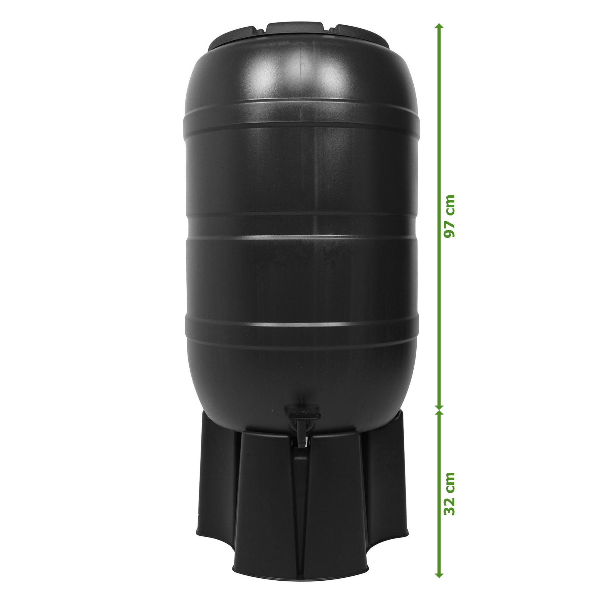Ondis24 Regentonne, 210 l, schwarz hagebau.de