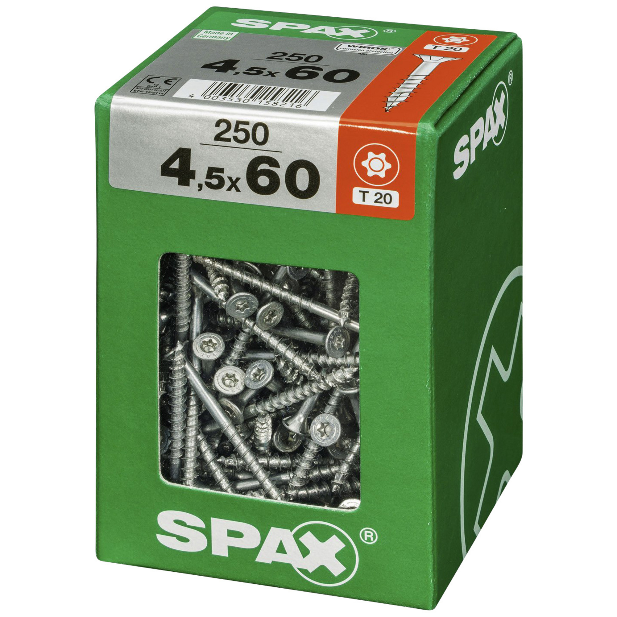 SPAX Universalschraube, 4,5 mm, Stahl, 250 Stk., TRX 4,5x60 XXL ...