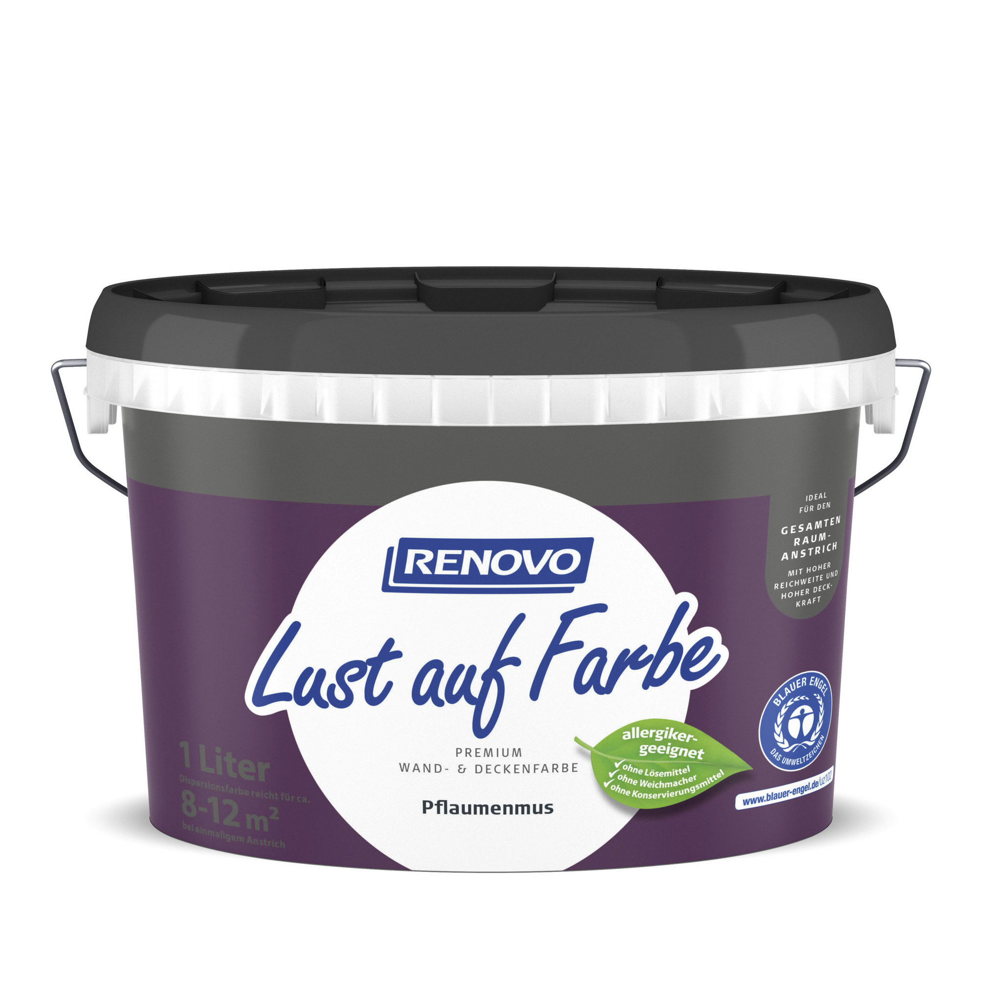 RENOVO Wand- und Deckenfarbe matt »Lust auf Farbe«, pflaumenmus ...