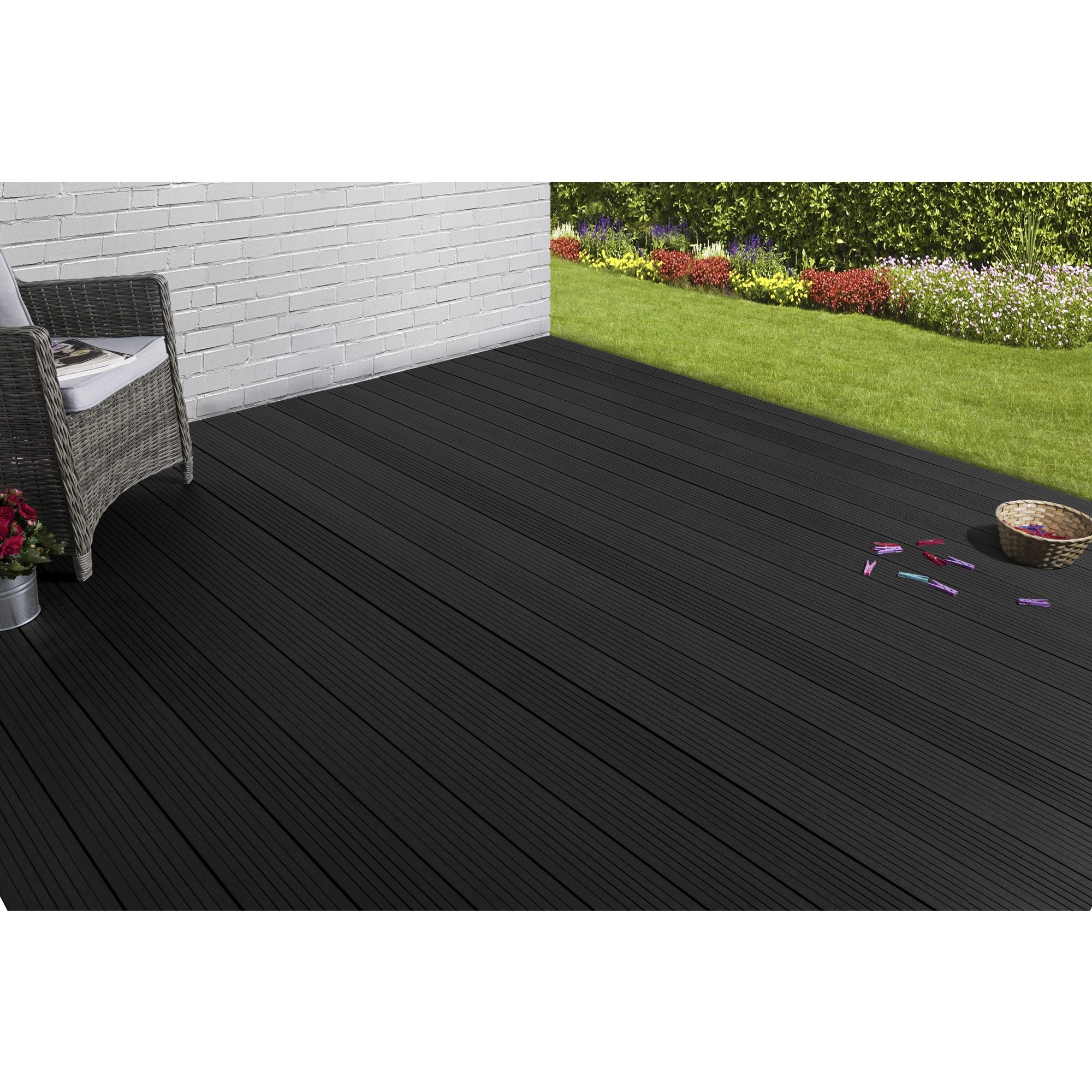 Mr. GARDENER WPCTerrassendiele, Breite 12 cm, Stärke 2 cm, gebürstet