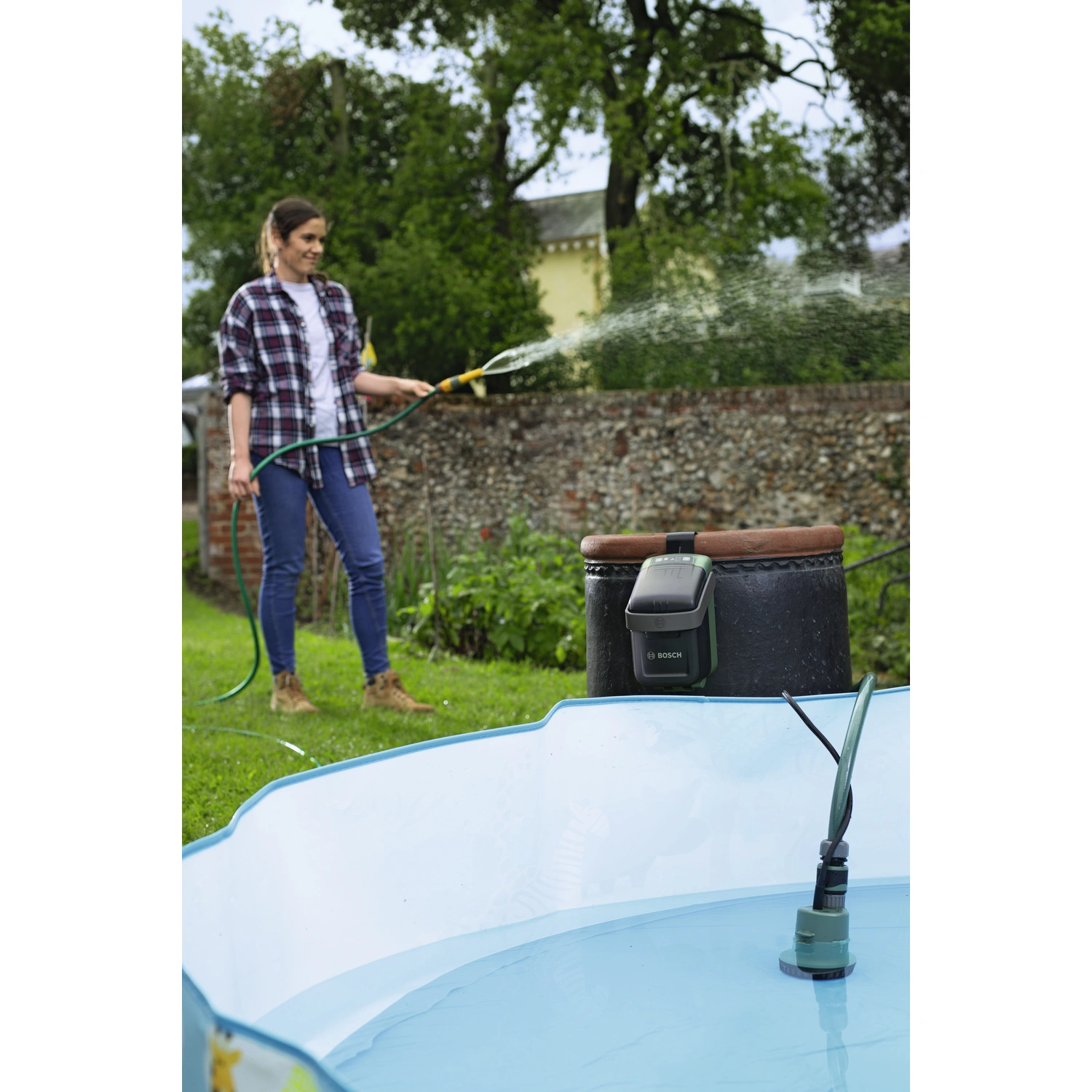 Bosch Gartenpumpe-Set Garden Pump mit Akku 3-teilig, 1x Akku