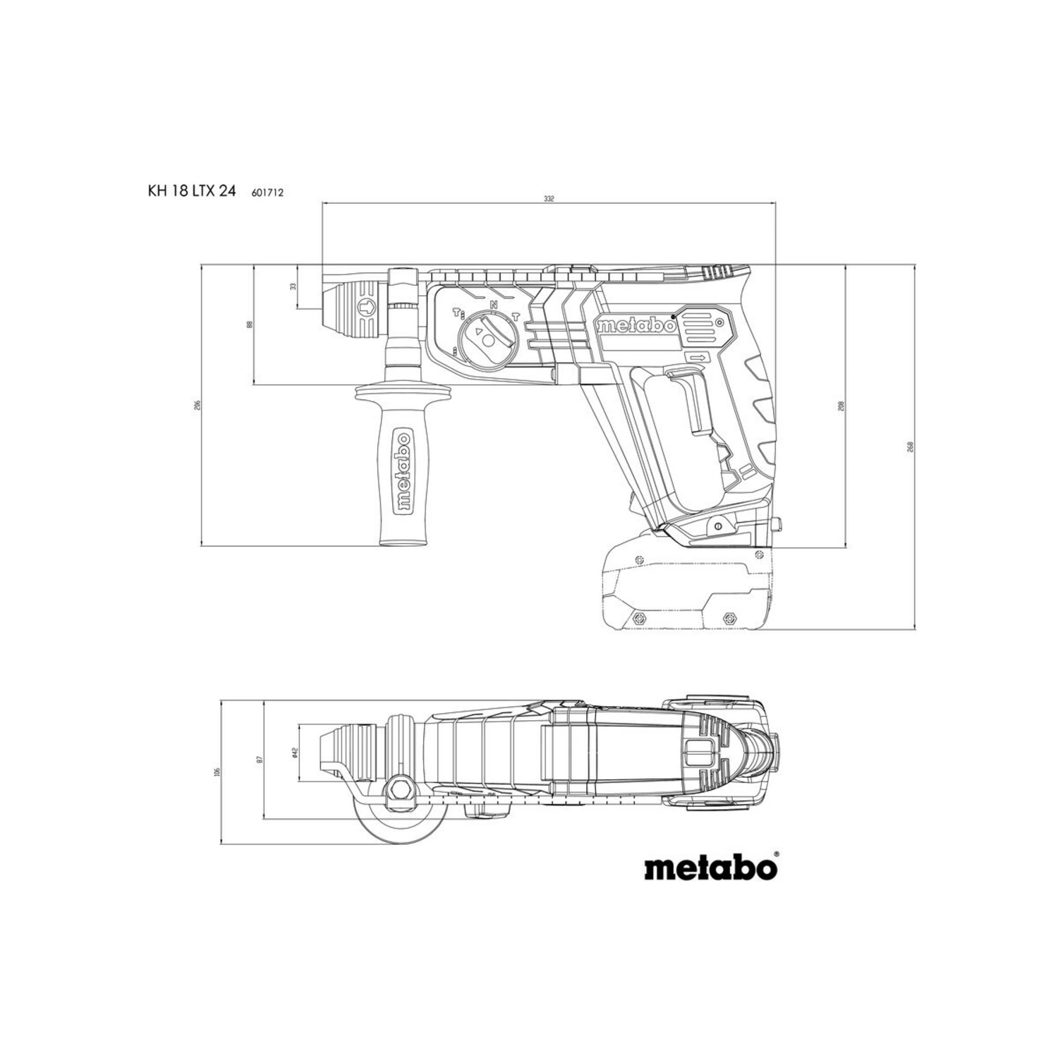 METABO Akku-Kombihammer »KH 18 LTX V 18 24«