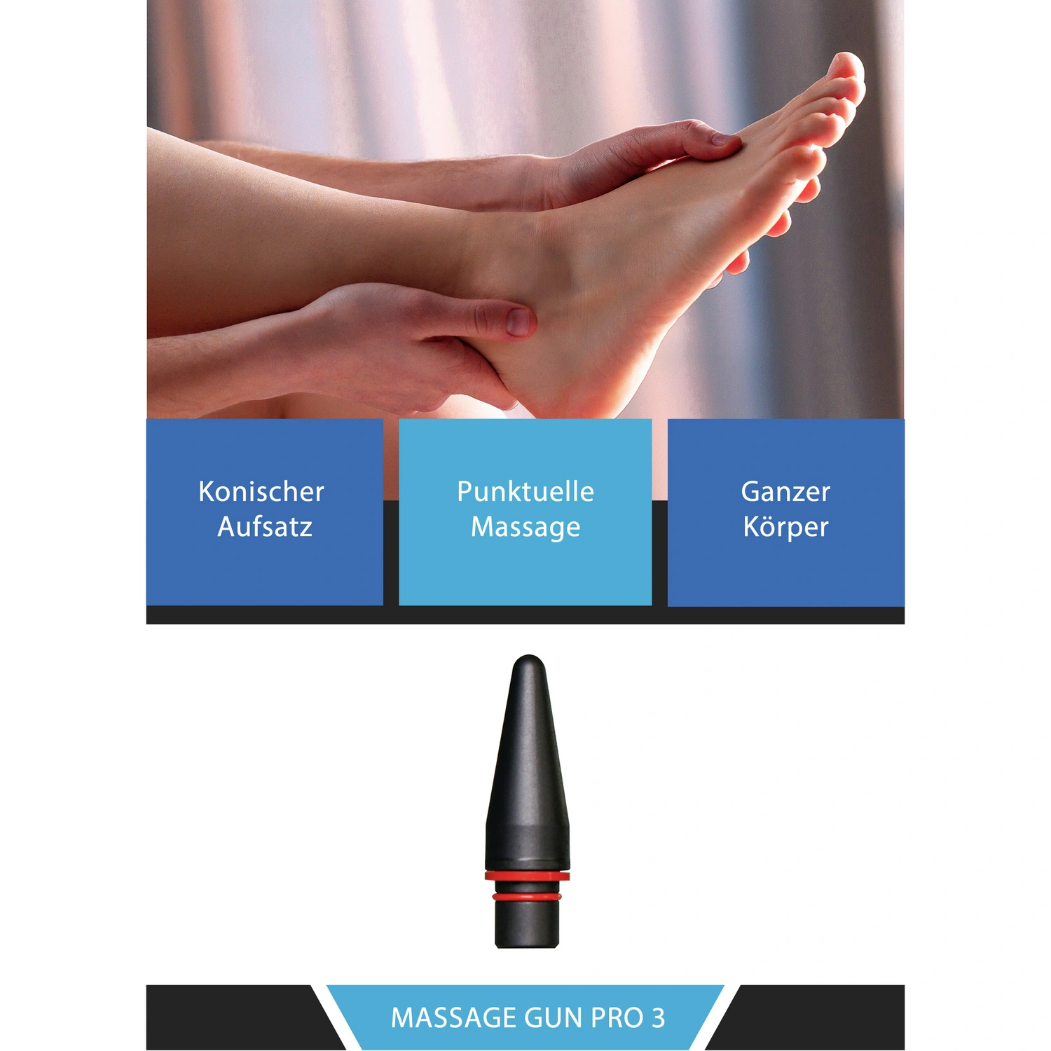 Massagegerät geeignet »Massagepistole 3«, body Akku Pro schwarz Wellnessbereich/Fitness, für: coach