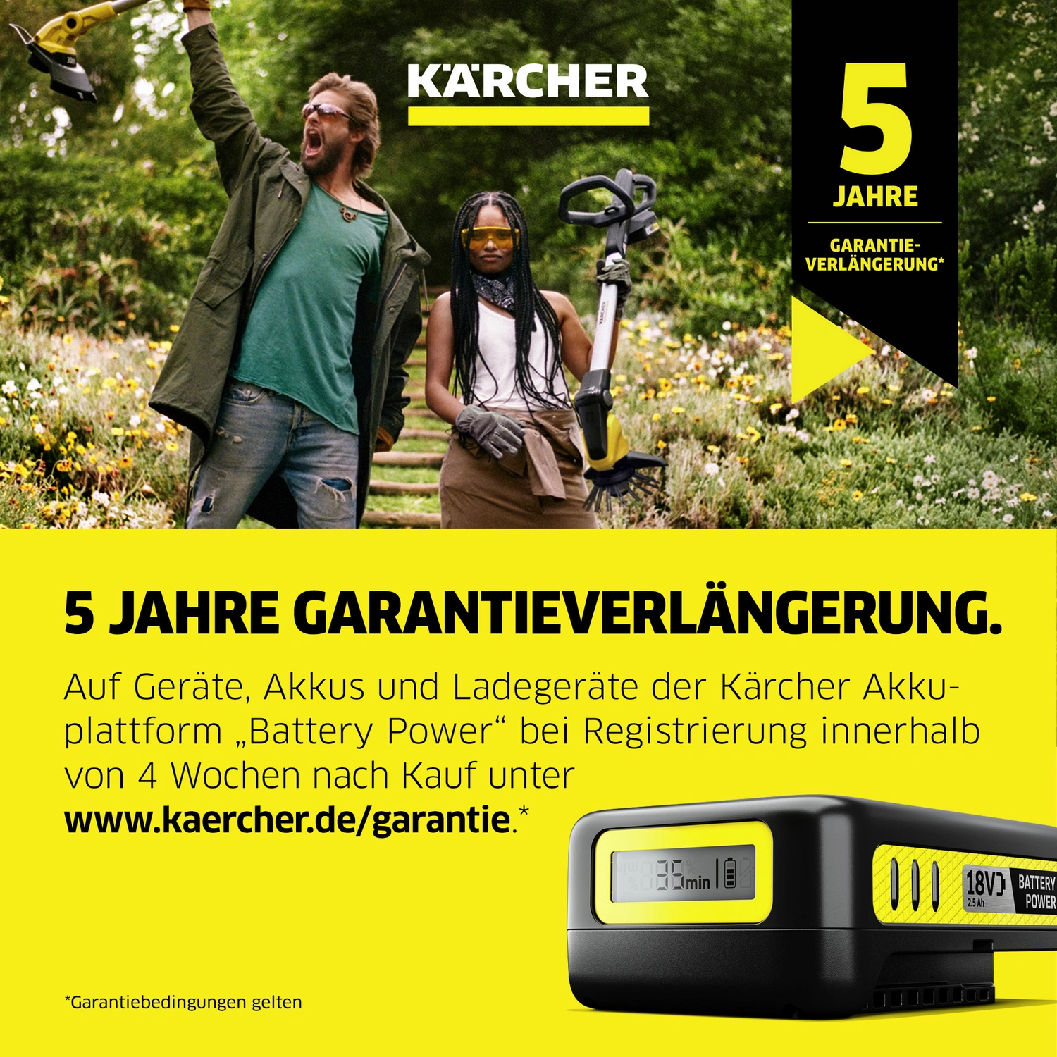 KÄRCHER Akku-Starter Kit für alle Geräte der 18 V Kärcher Akkuplattform