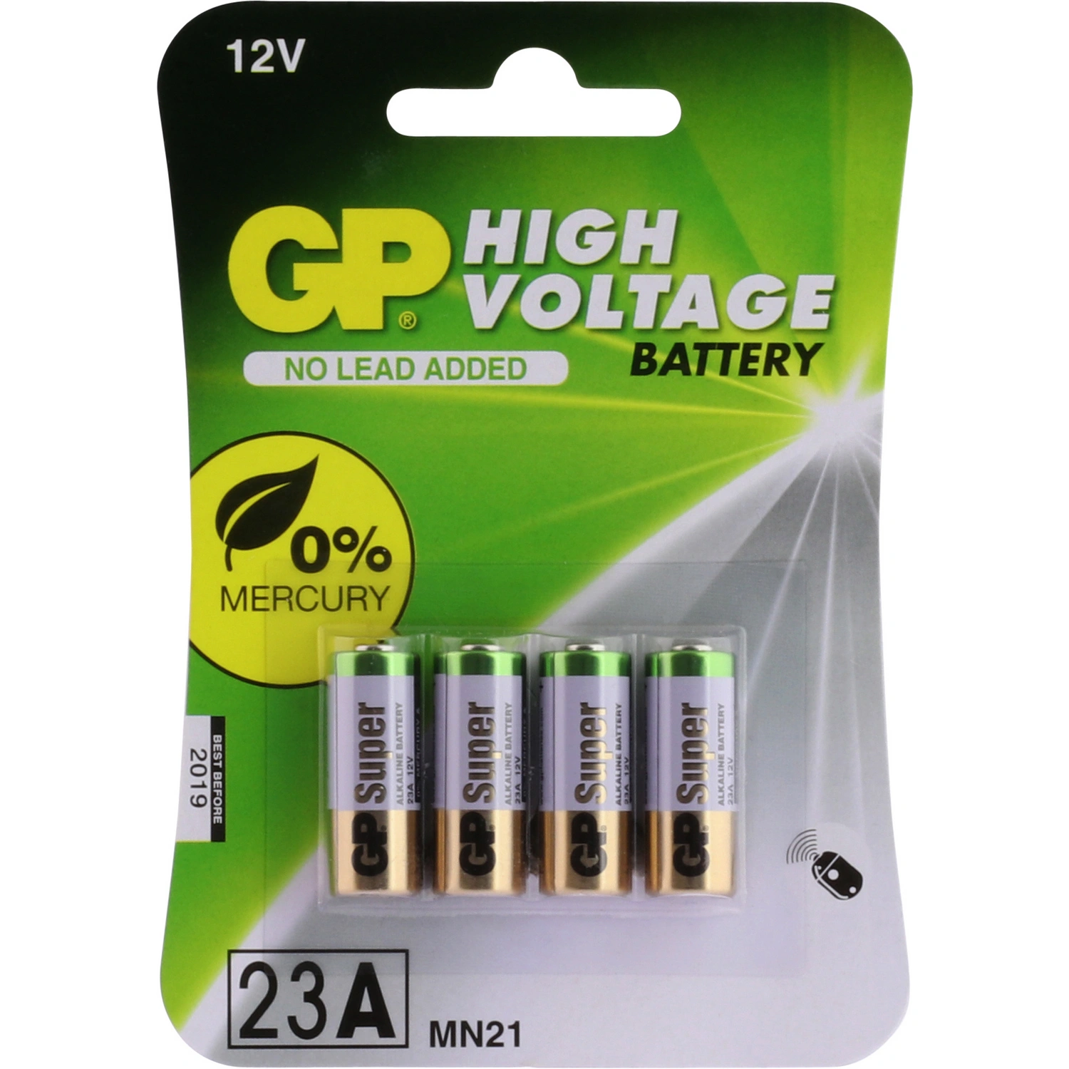 GP Batteries Alkaline Rundzellenbatterie »23A GP«, Hochspannung 12V, 4  Stück 