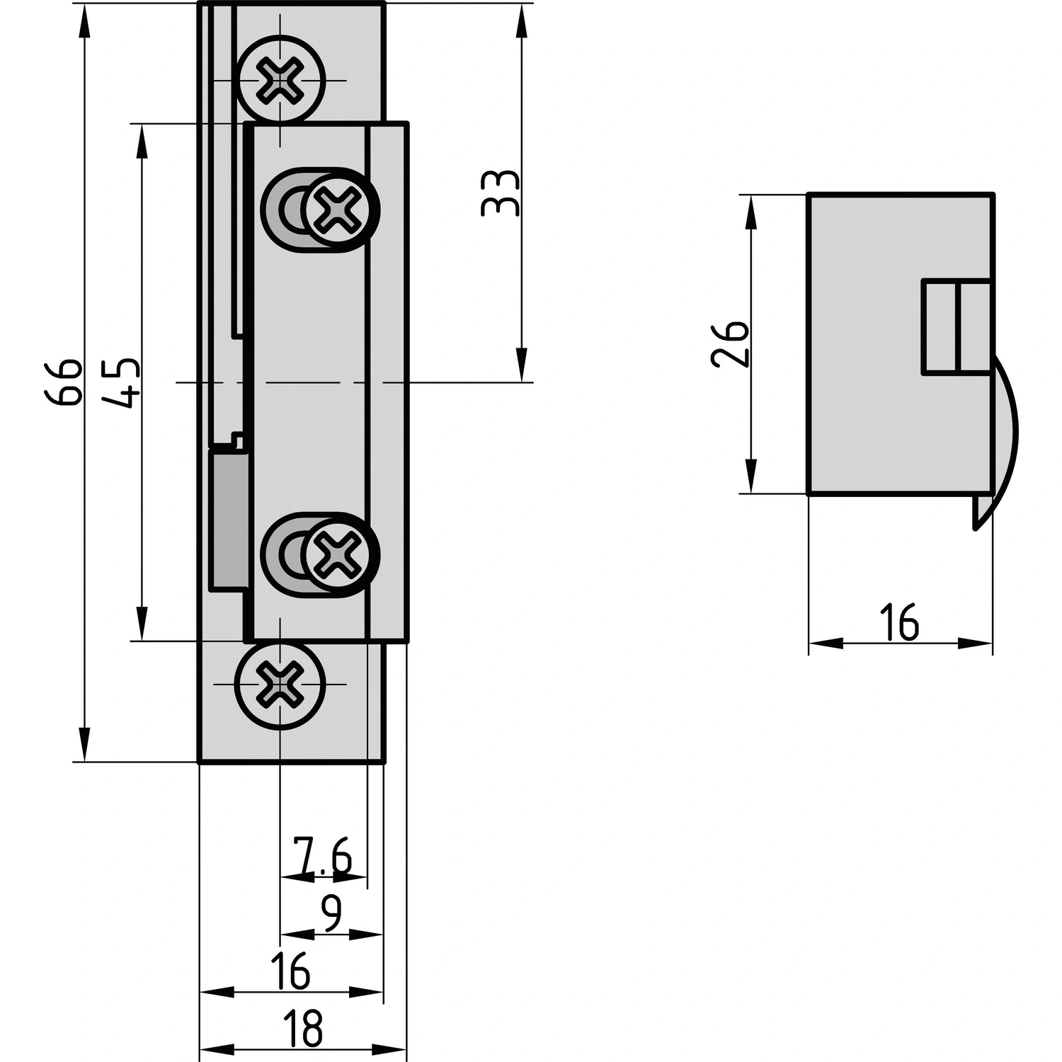 Elektrischer Türöffner (Geeignet für: Kunststoff-Haustüren, 9 - 16 V AC/DC)