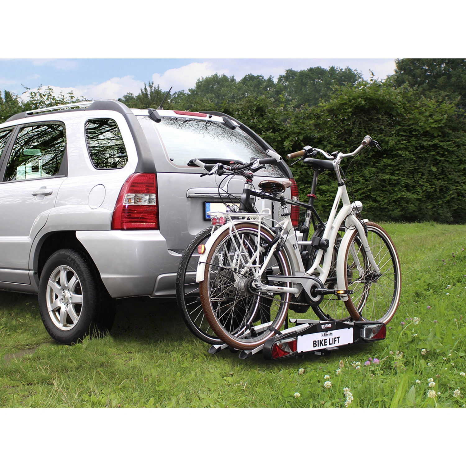 EUFAB Fahrradträger, BxHxT: 135 x 74 x 74 cm, Kunststoff/Stahl/Aluminium 