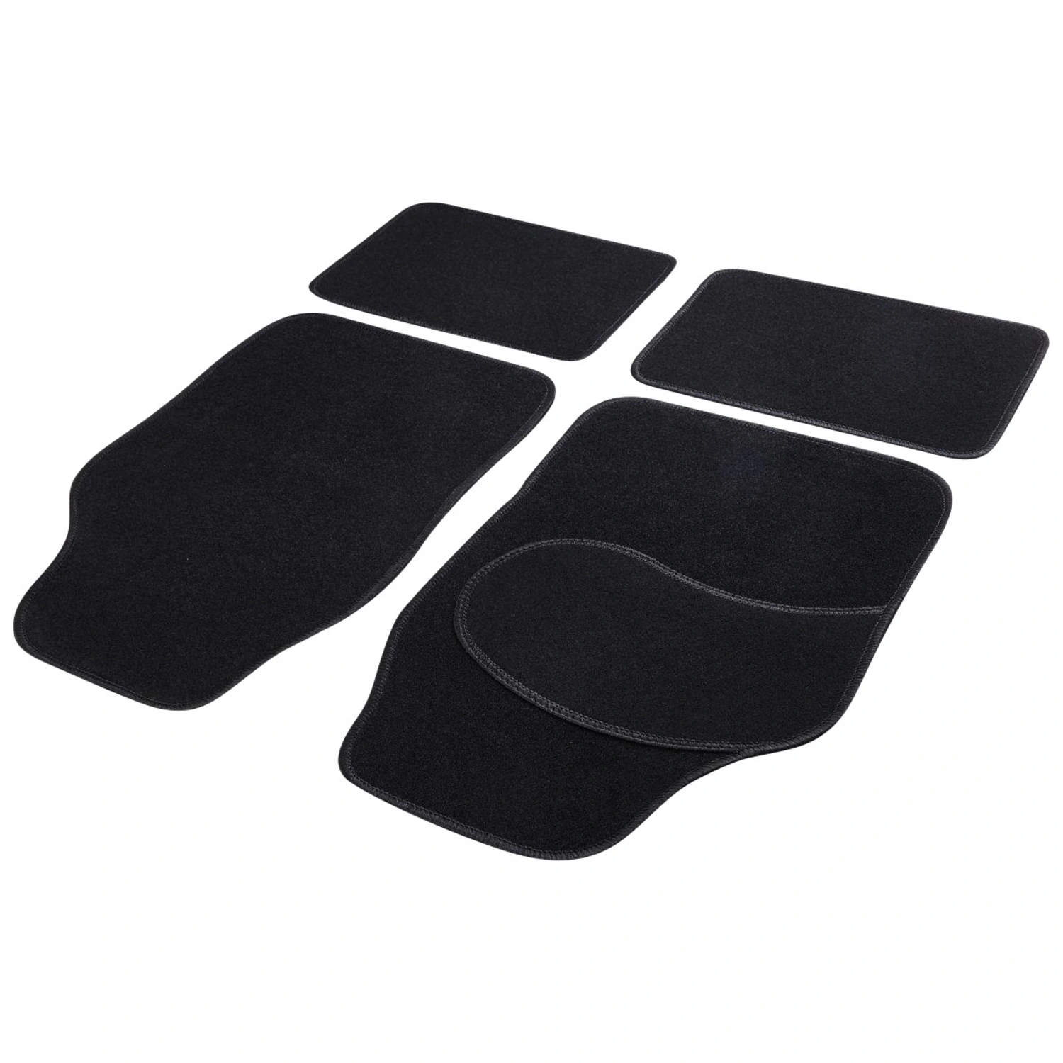Auto-Fußmatten-Set 'CM480' schwarz/weiß 4-teilig