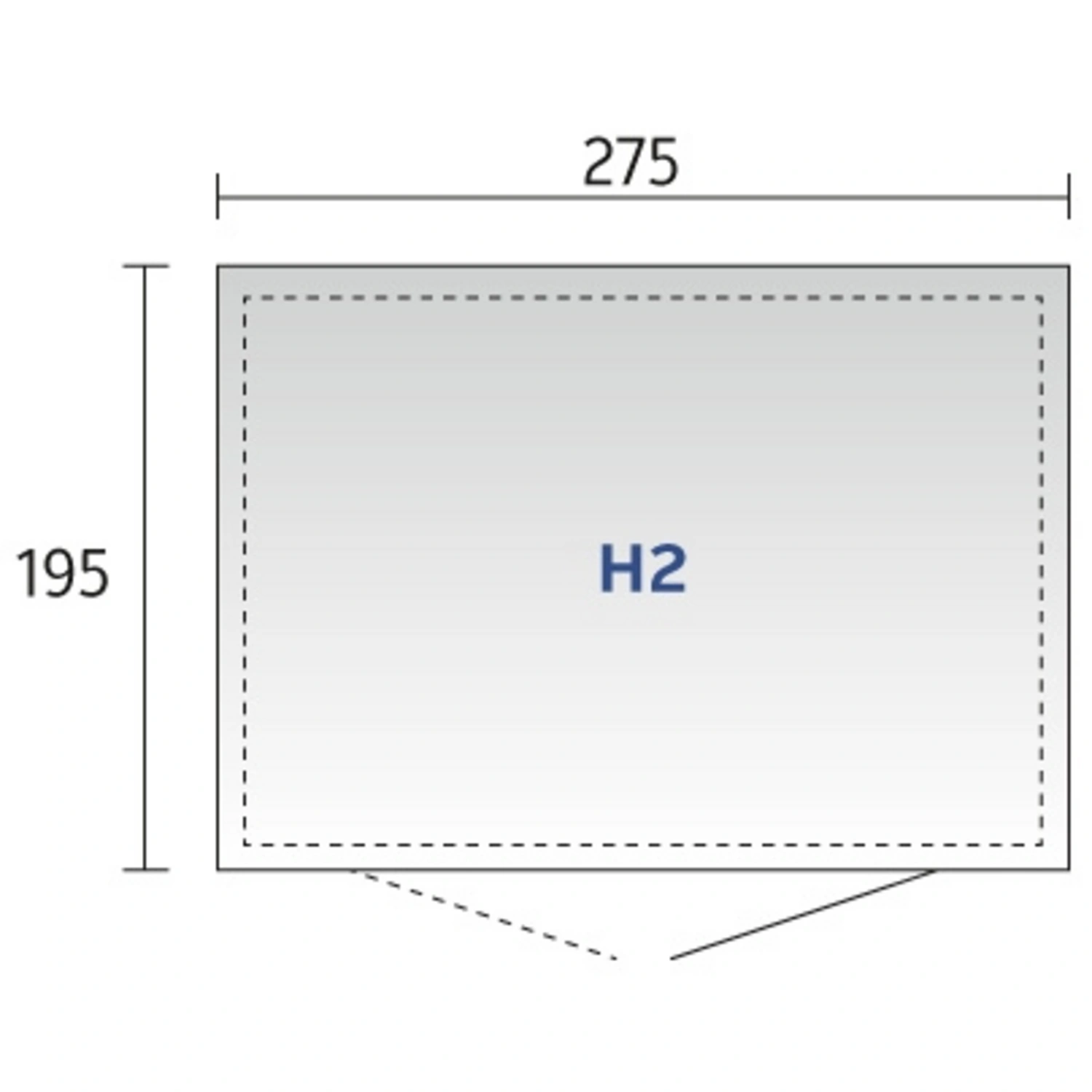»HighLine«, H2, cm 9,4 BxT: BIOHORT Gerätehaus m³, x 275 195