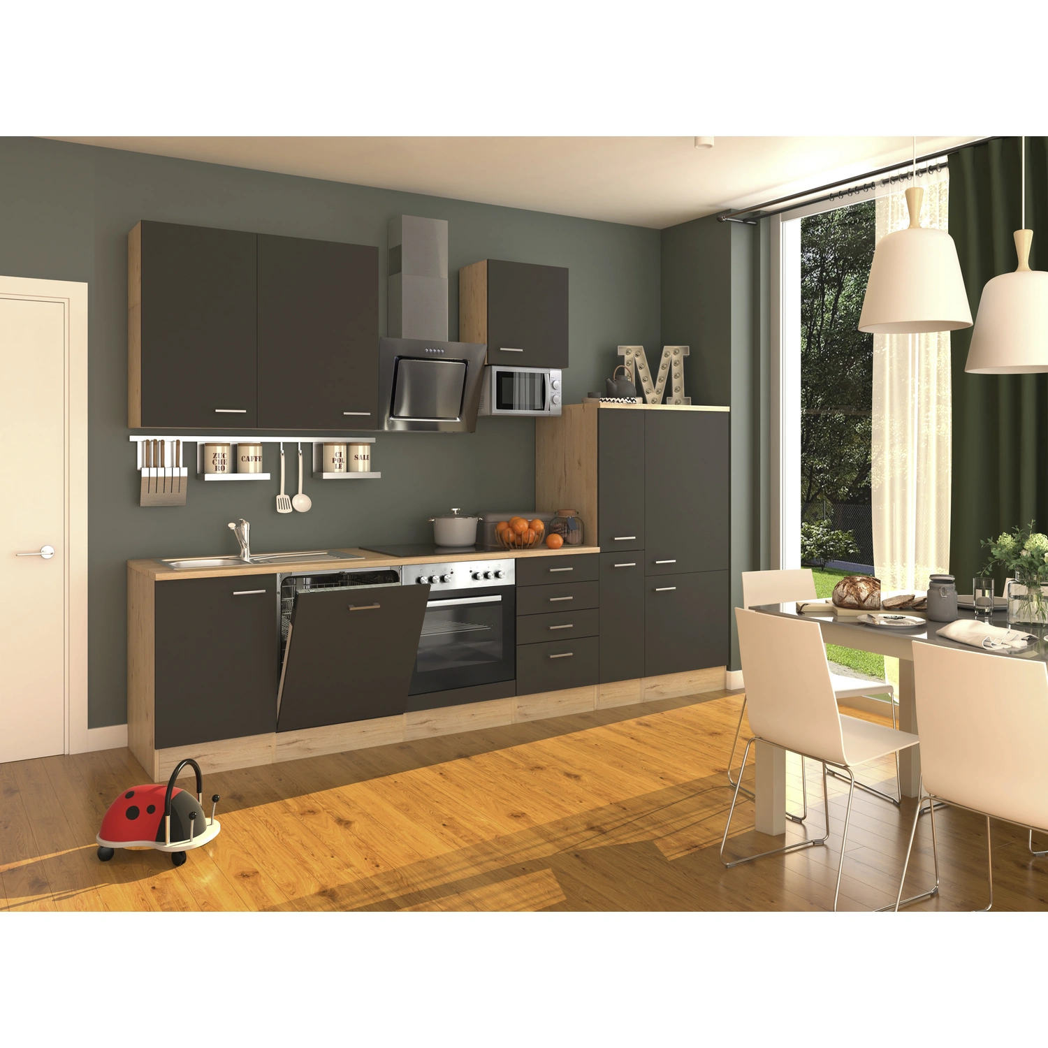 Flex-Well Küchenzeile »Morena«, mit E-Geräten, Gesamtbreite: cm 310