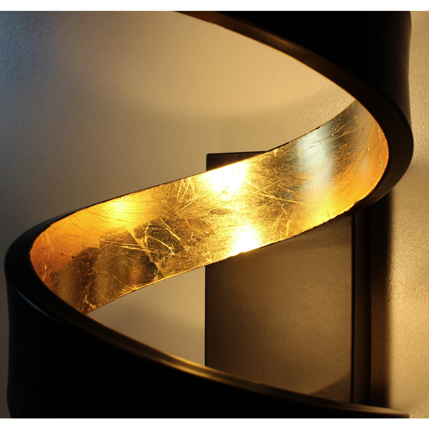 Design 10 Breite: cm Leuchtmittel, »Helix«, schwarz/goldfarben, LUCE LED-Wandleuchte inkl.
