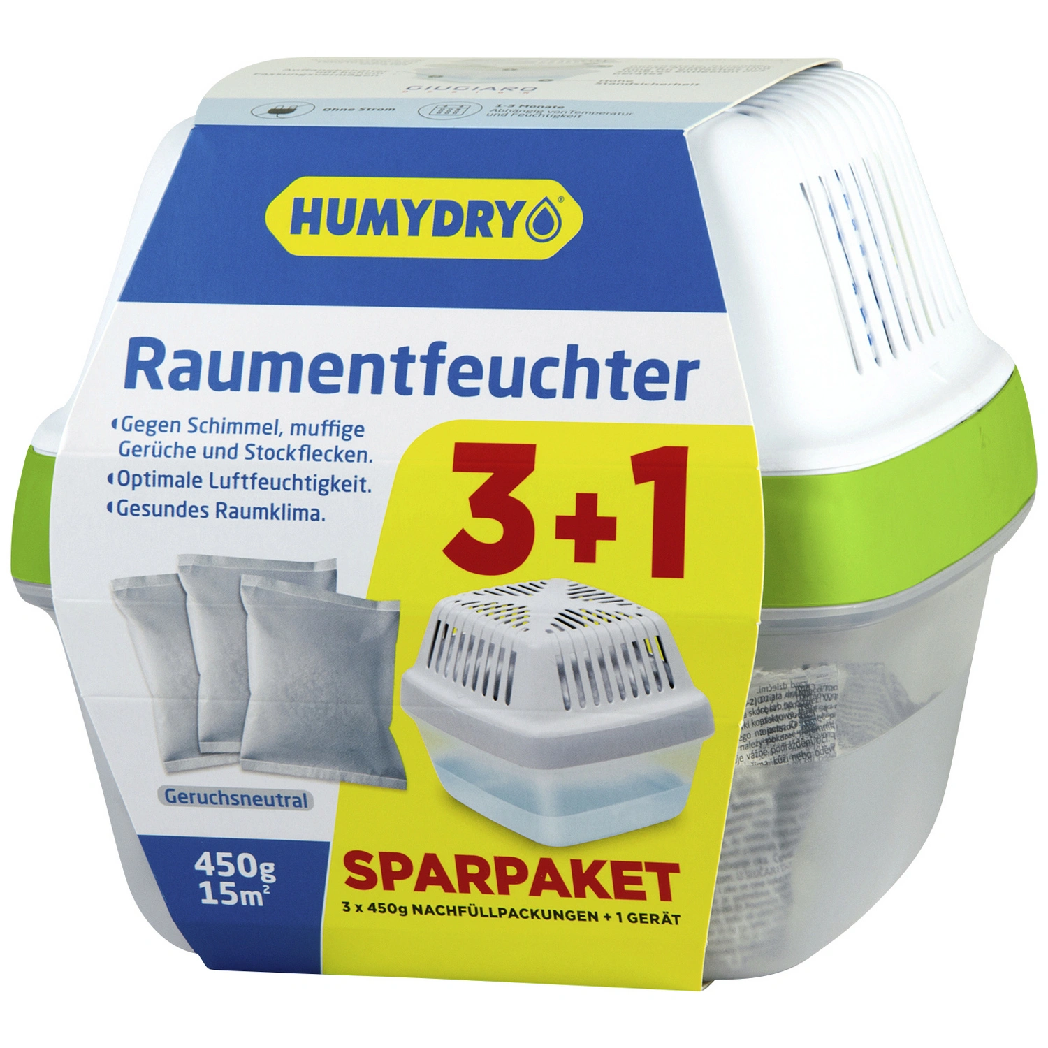 HUMYDRY® Nachfüllpaket für Luftentfeuchter, für Räume bis 35 m², 0