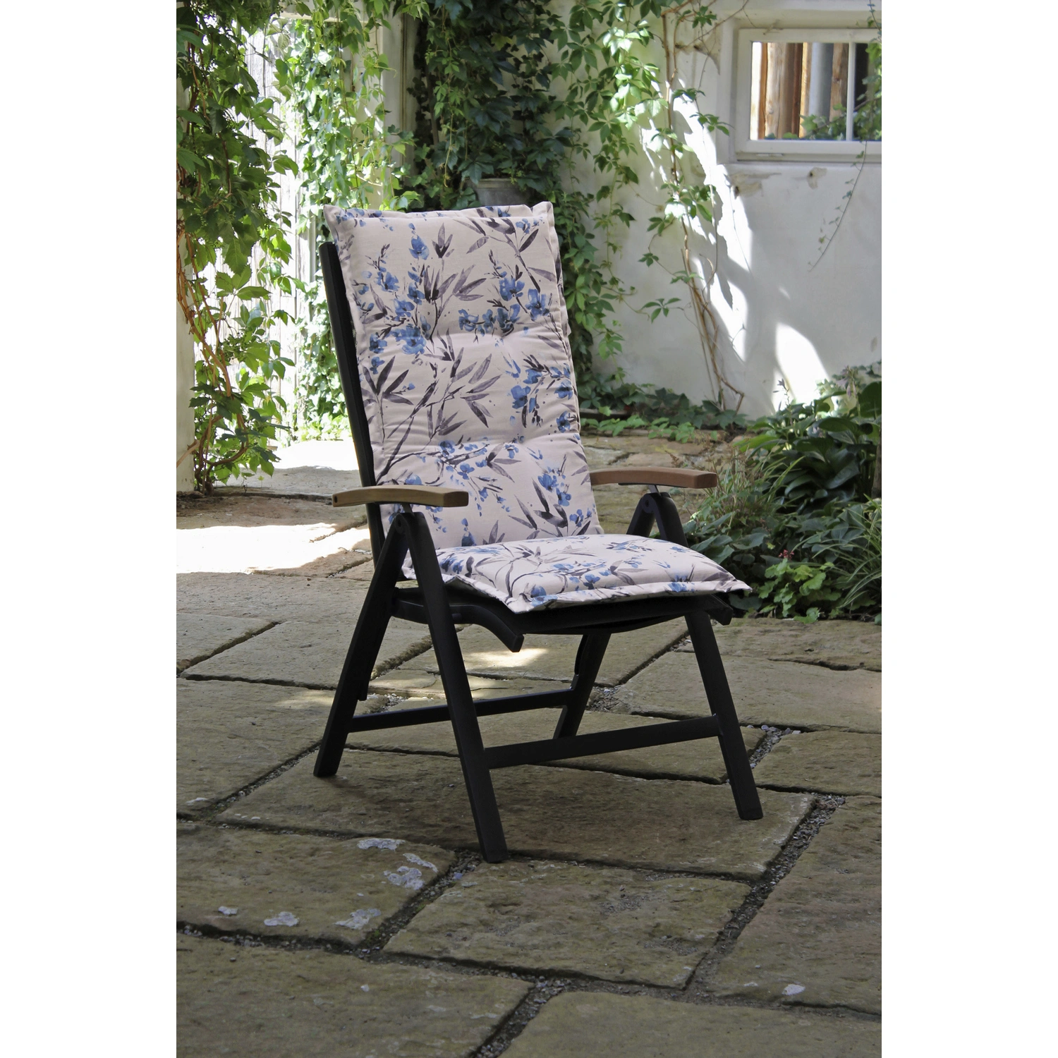 BEST Sesselauflage »Swing-Line«, weiß/blau/lila/grau, BxL: 50 x 120 cm
