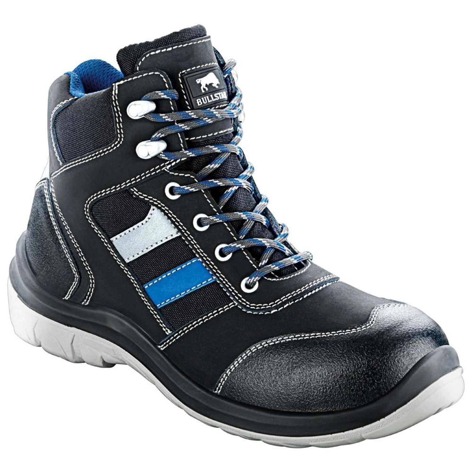blau/schwarz, Leder/Polyester »EVO«, BULLSTAR Sicherheitsstiefel