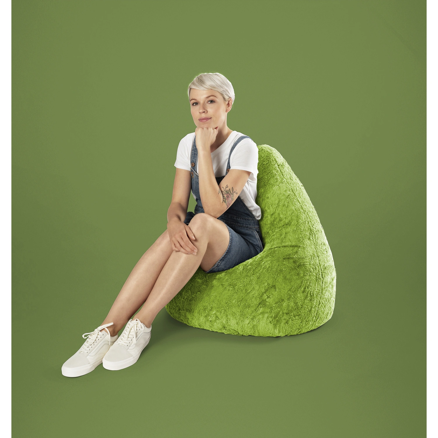 Sitting Point Sitzsack »BeanBag x 70 XL«, BxH: cm 110 grün, FLUFFY