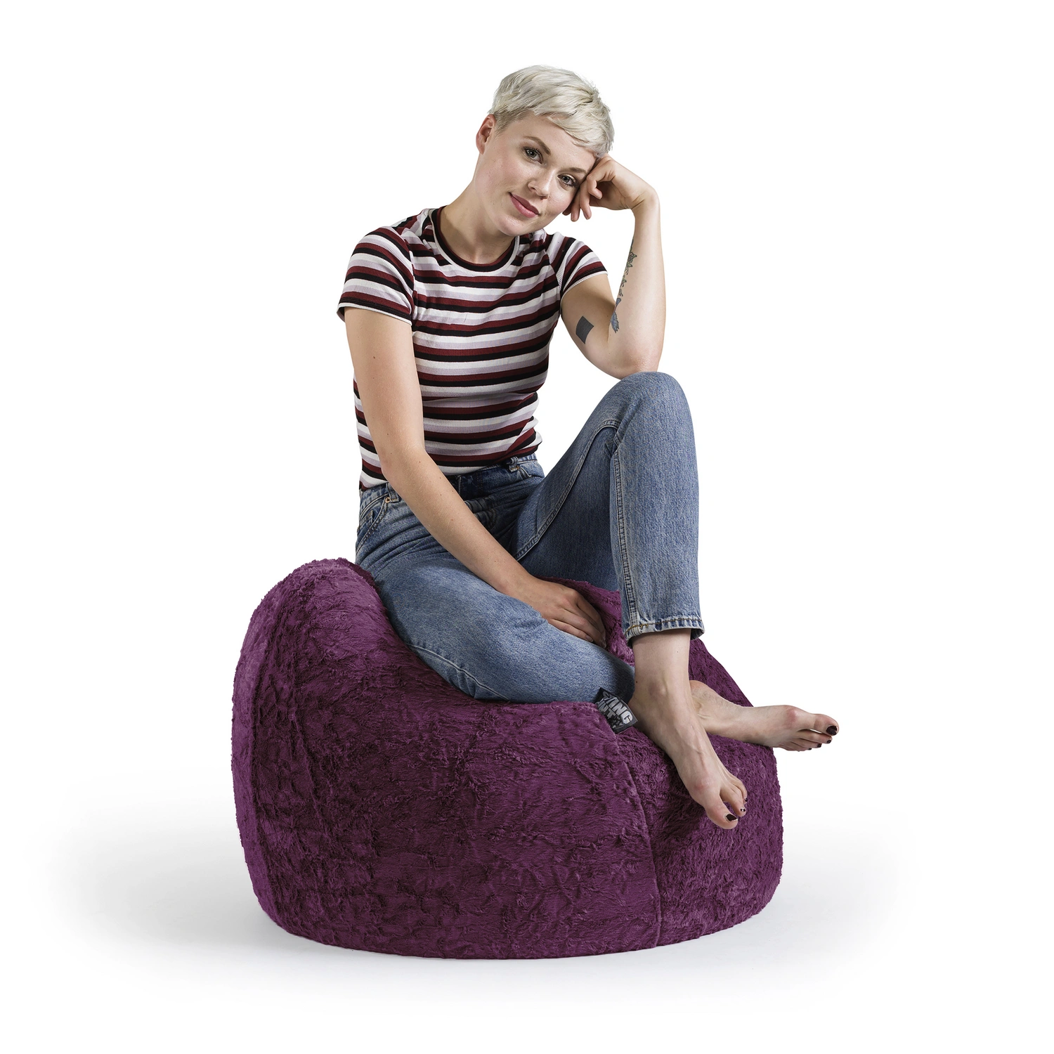 Sitting Point Sitzsack »BeanBag FLUFFY XL«, lila, BxH: 70 x 110 cm