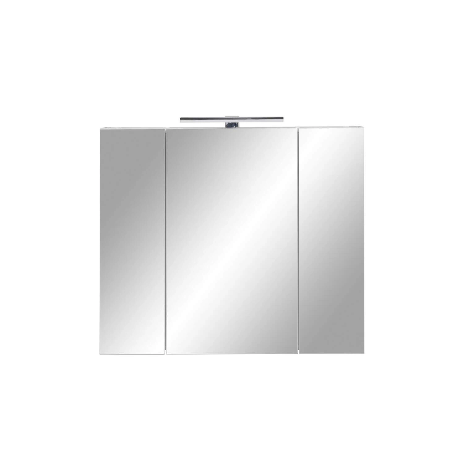 SCHILDMEYER Spiegelschrank »Limone«, BxHxT: 70 x 75 x 16 cm, 3-türig, weiß | Spiegelschränke