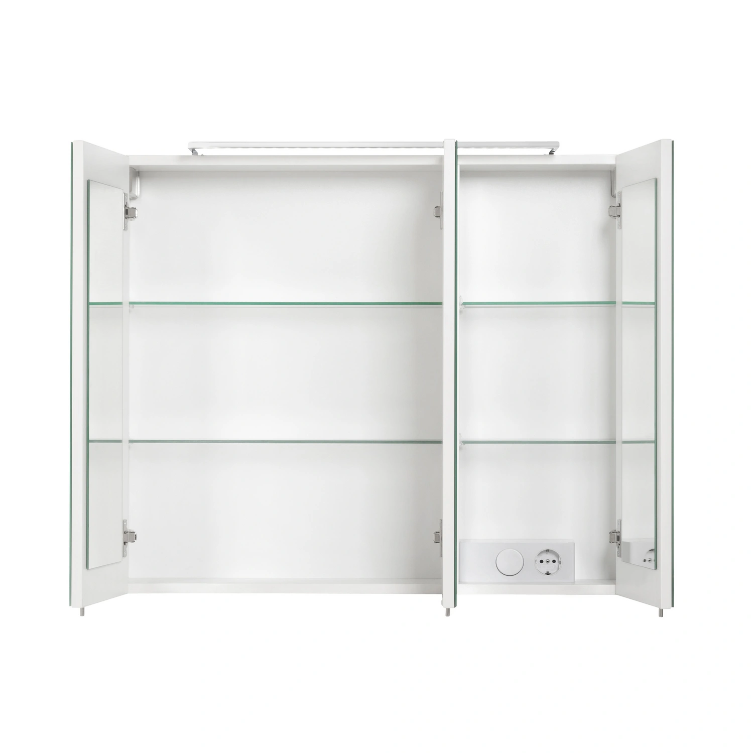 FACKELMANN Spiegelschrank »Lugano«, BxHxT: 80 16 cm, weiß x 3-türig, x
