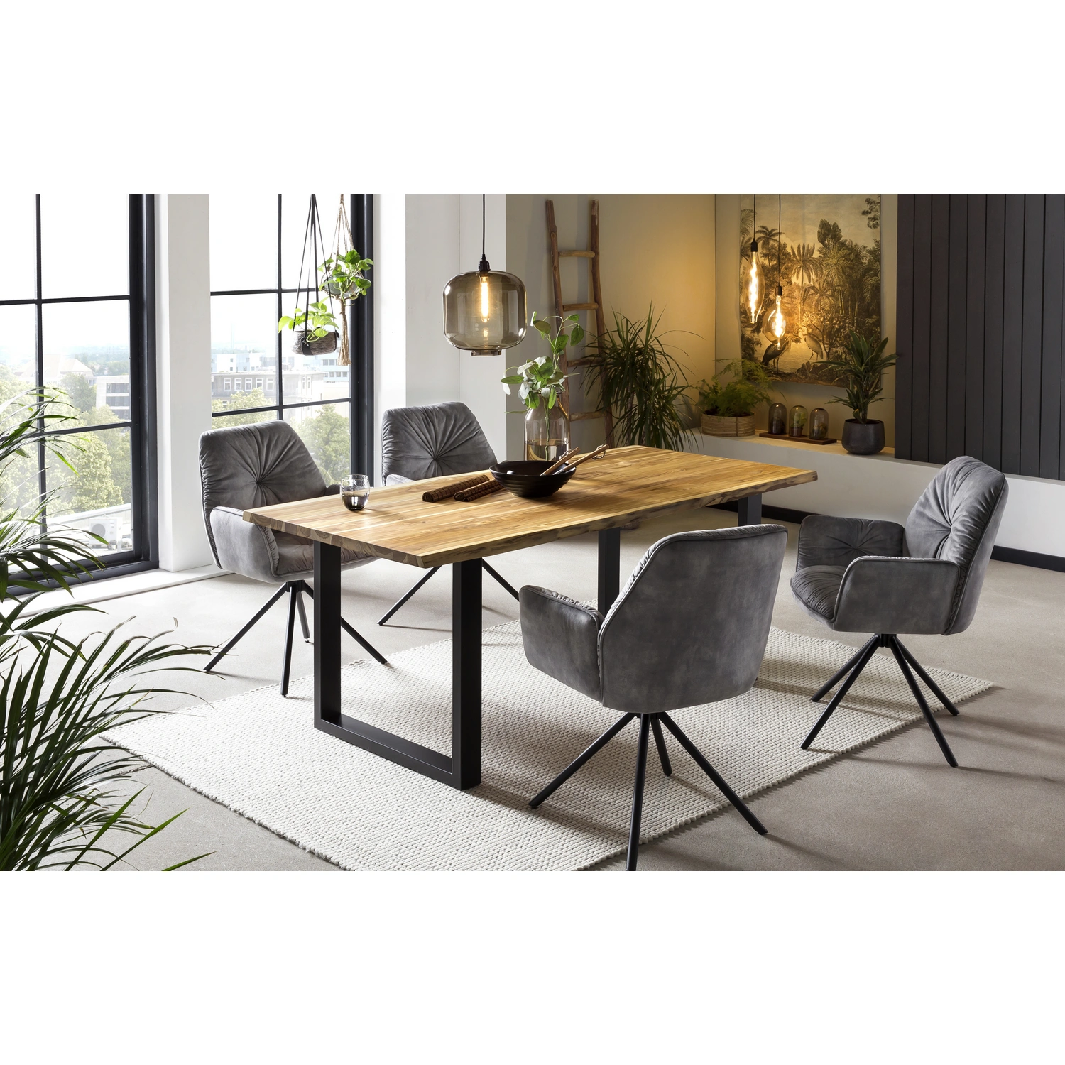 SalesFever Stuhl, Höhe: 90 cm, grau/schwarz
